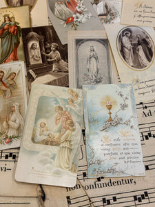 Set of 19 - 19th - 20th C French Religious Holy Cards