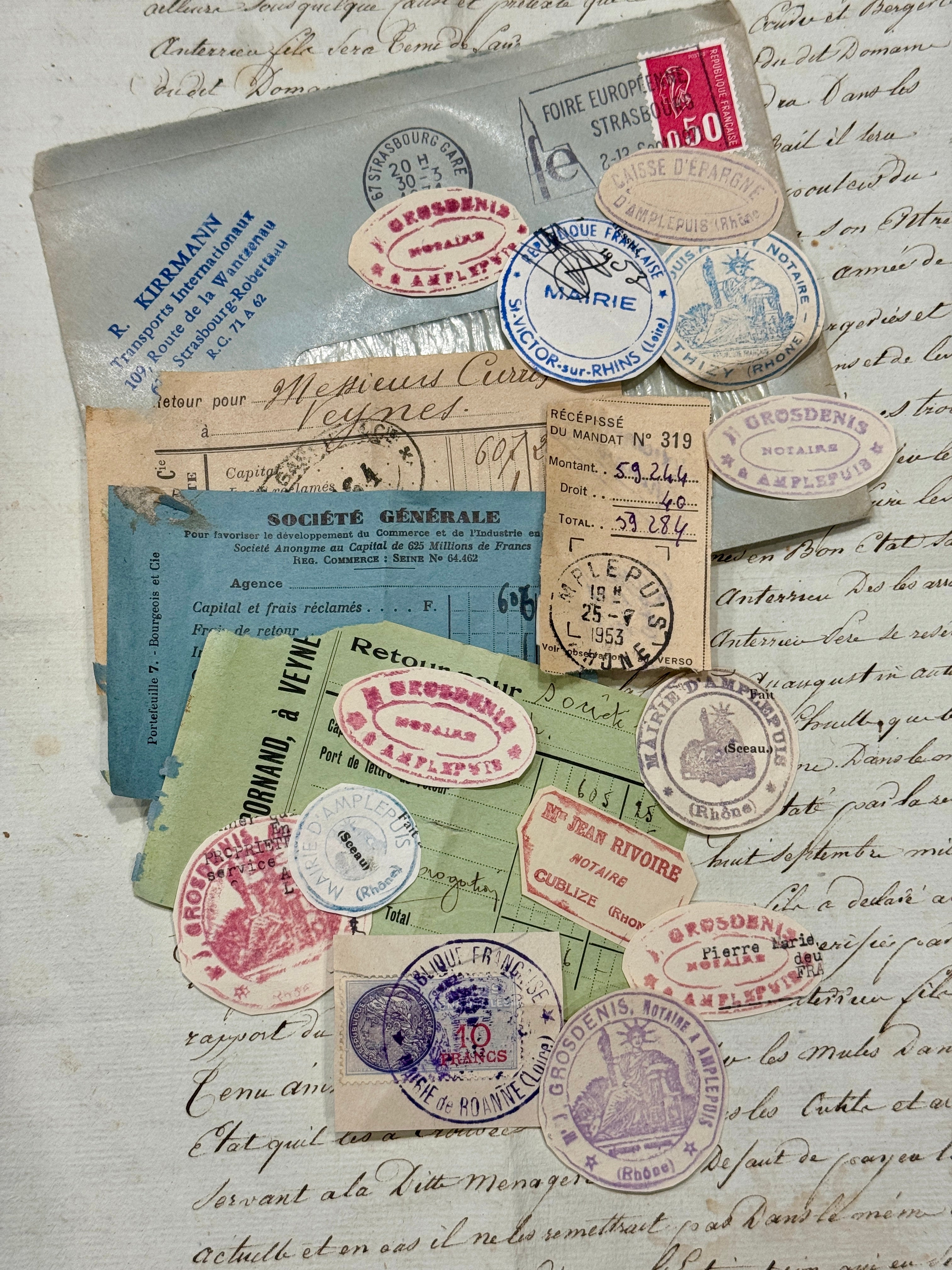 Envelope with Antique French Stamps
