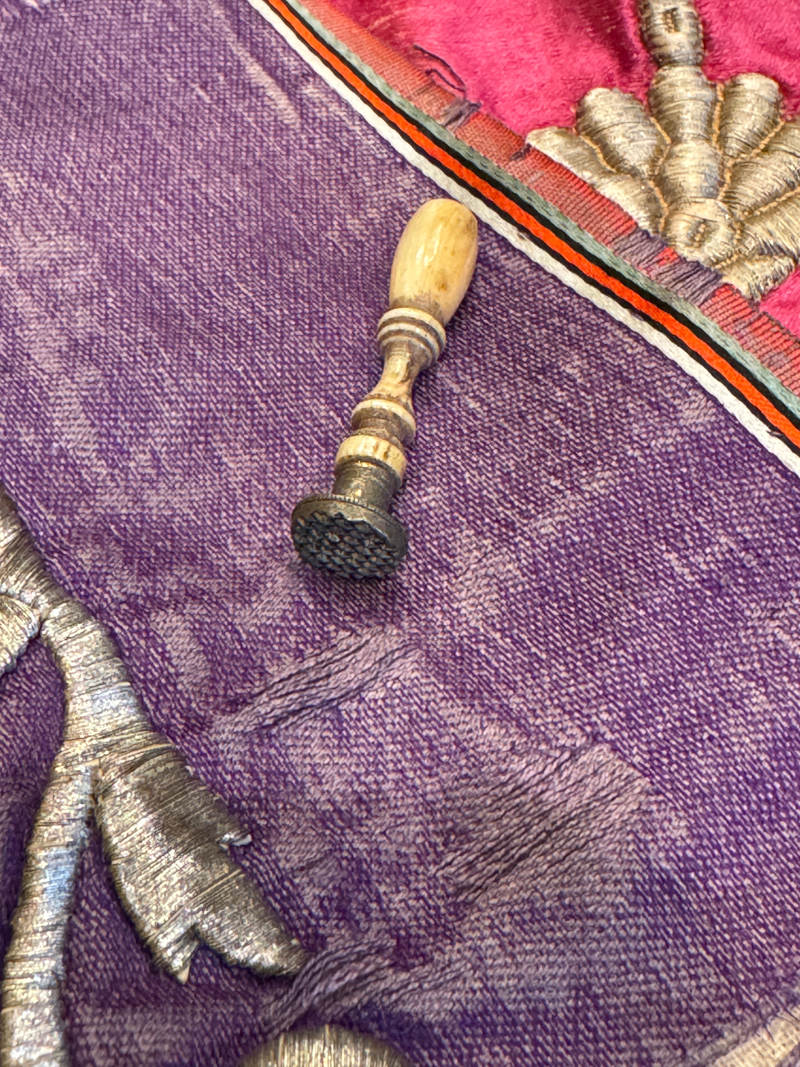 Antique Crosshatch or Wafer Seal Stamp