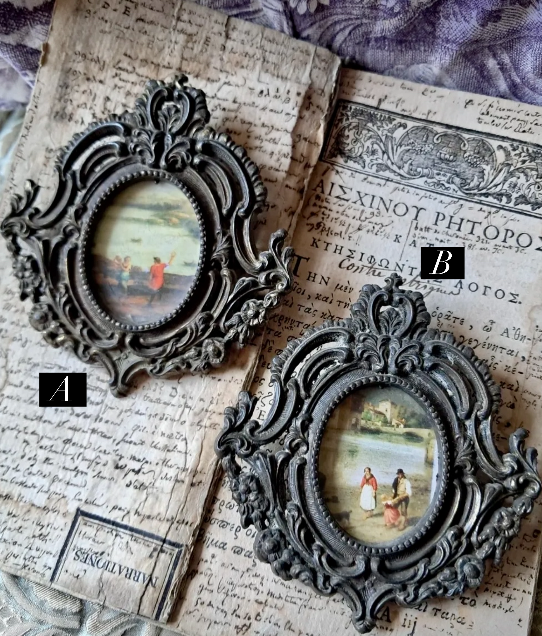 Antique French Miniature Pictures