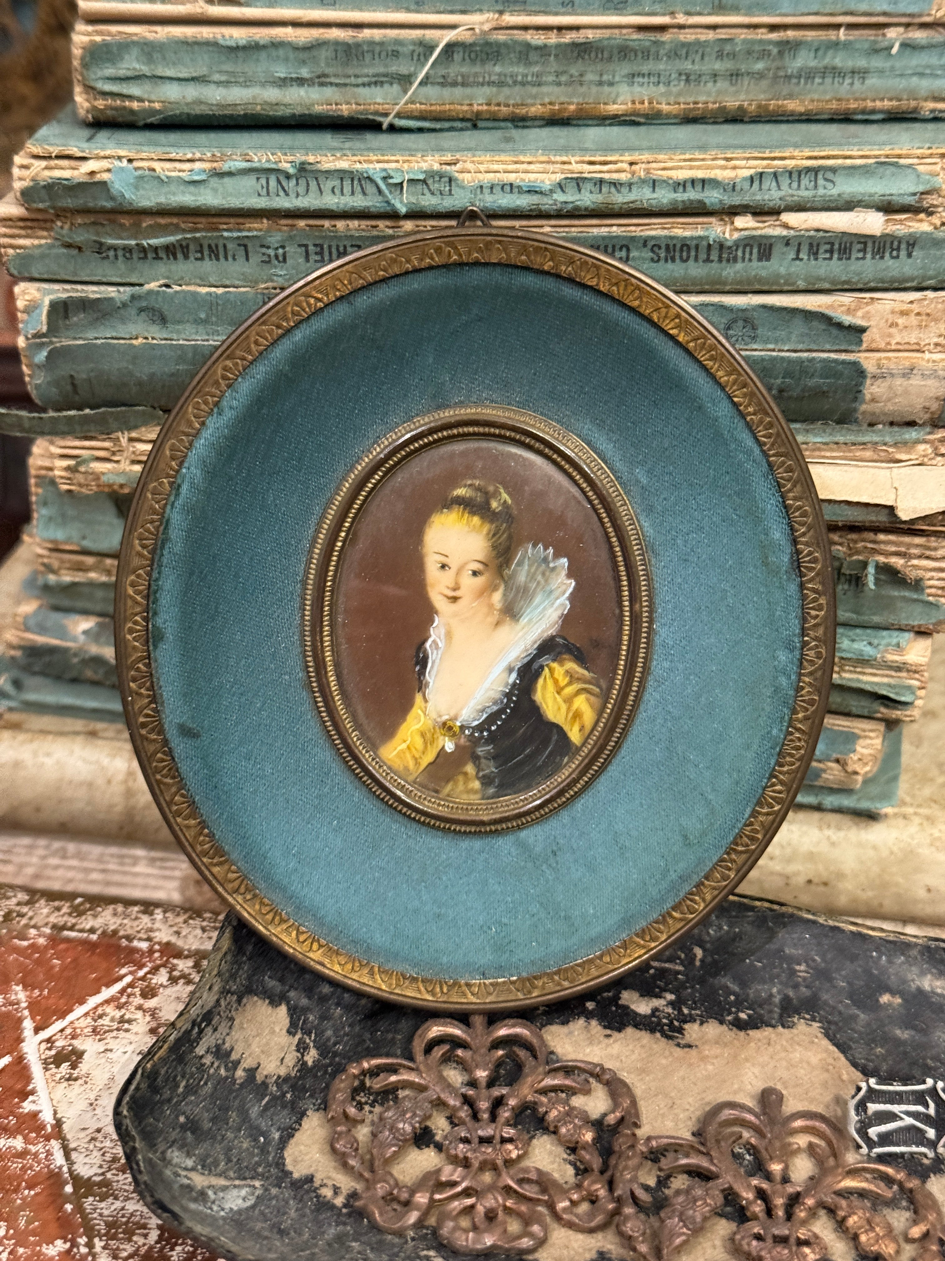 Antique French Miniature Portrait