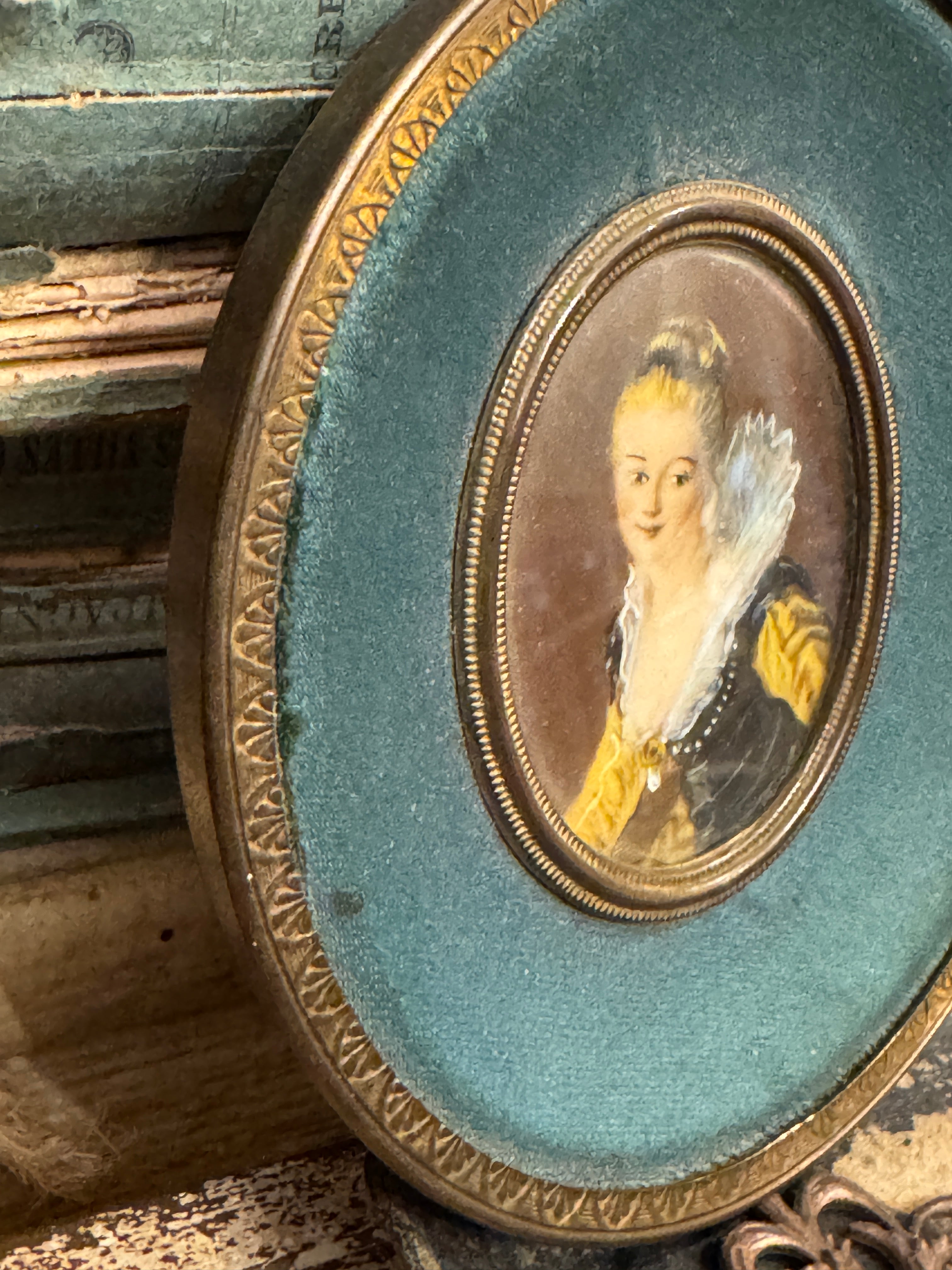 Antique French Miniature Portrait