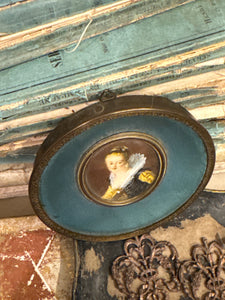 Antique French Miniature Portrait