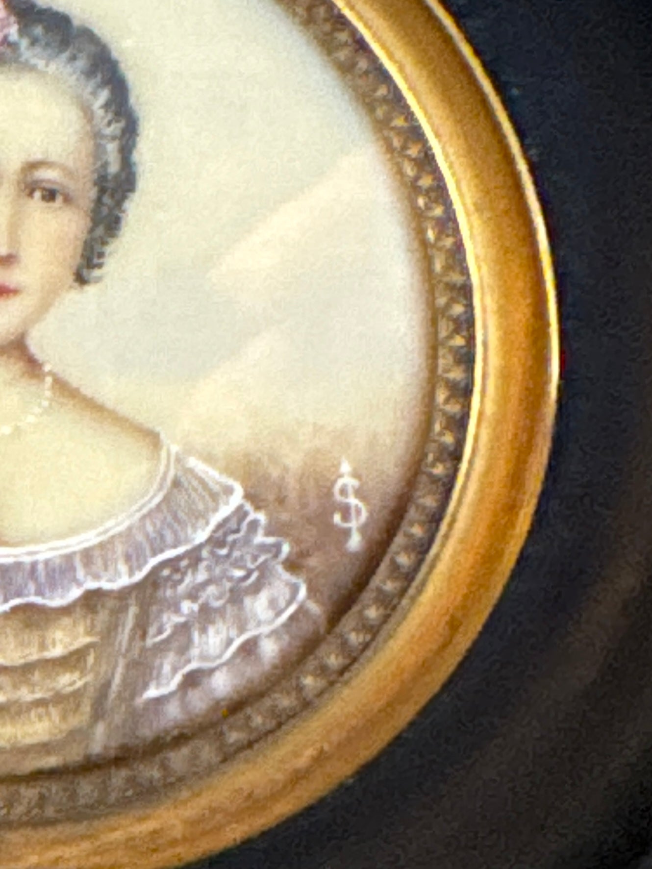 Antique 1800s French Miniature Portrait