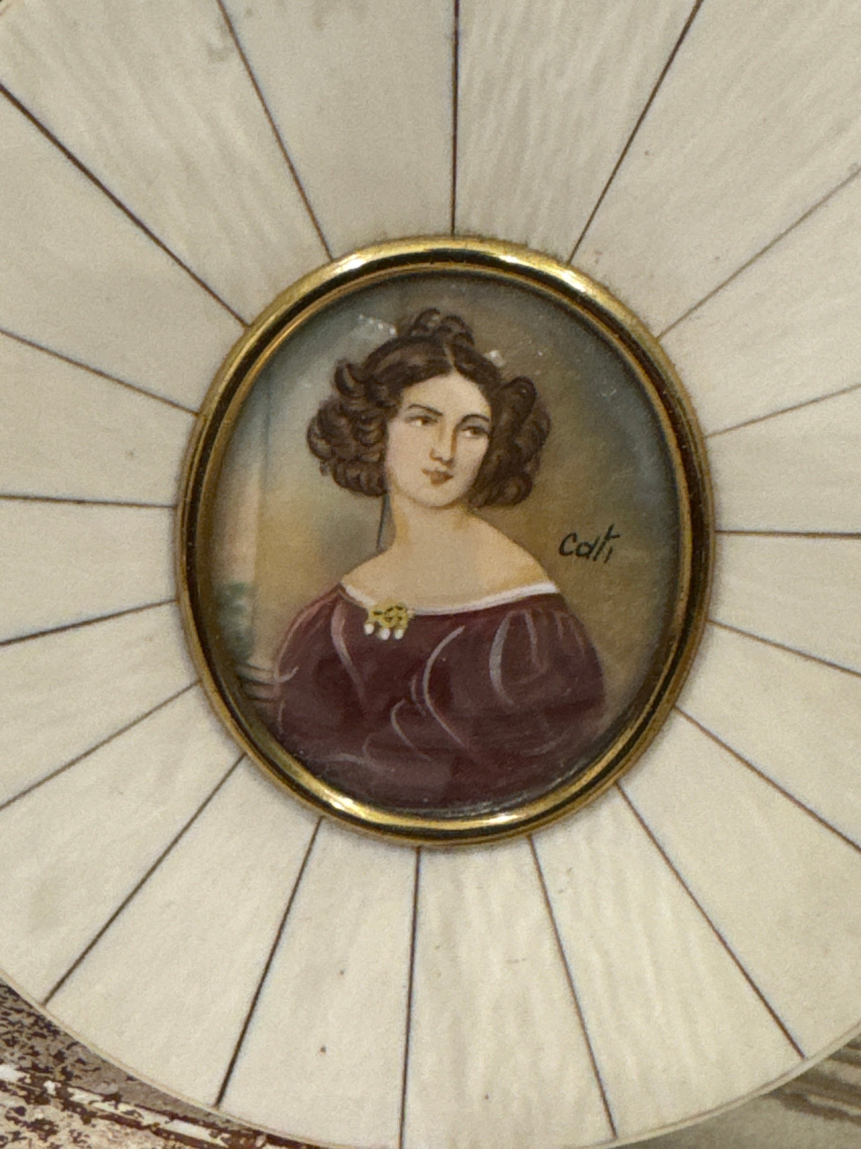 Antique Miniature French Portrait