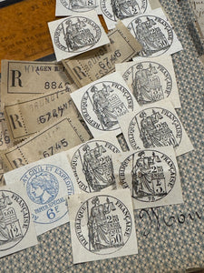 Antique French Envelope with Misc. Ephemera