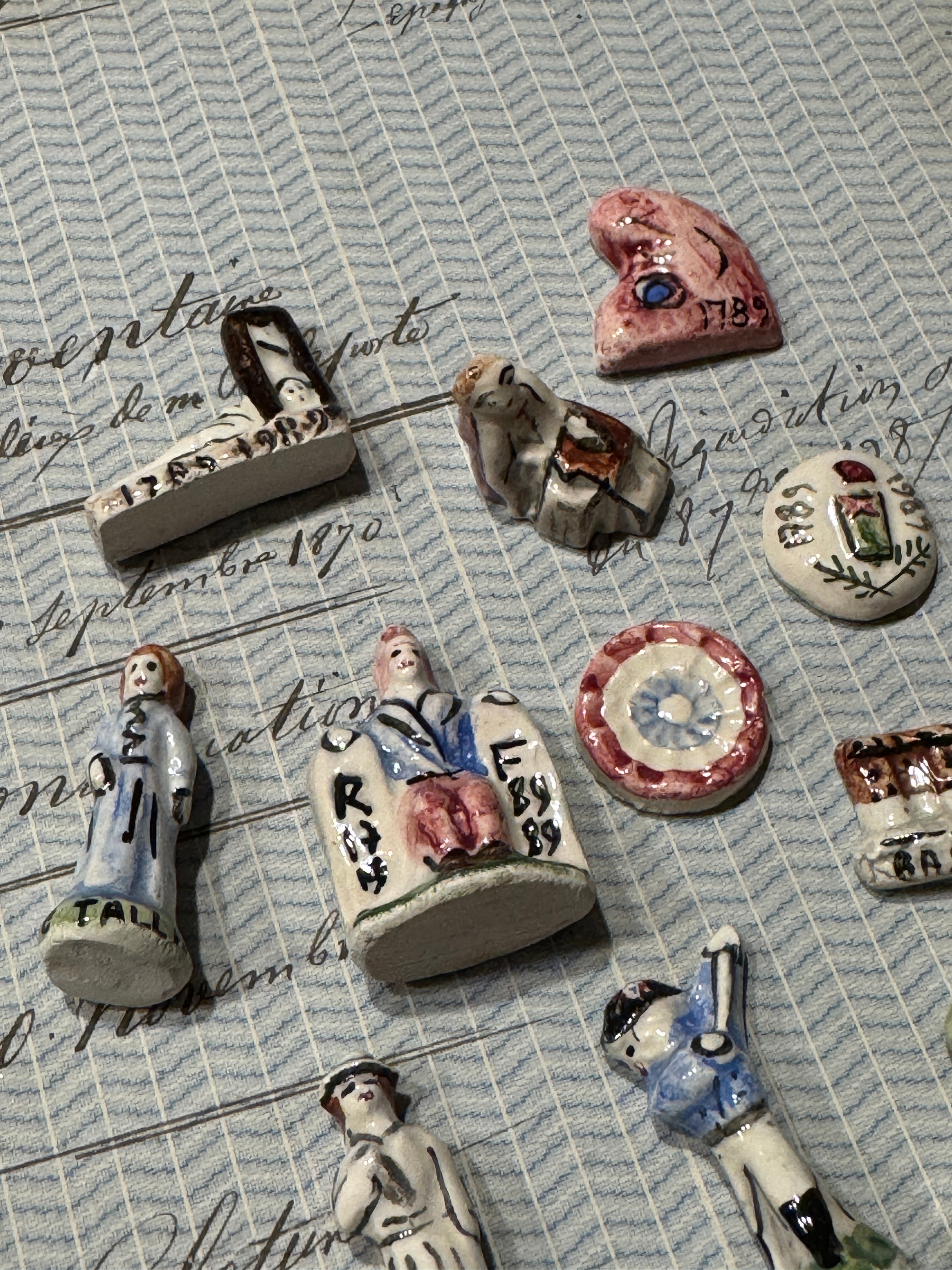 Commemorative Ceramic French Revolution Feve's - Set/10