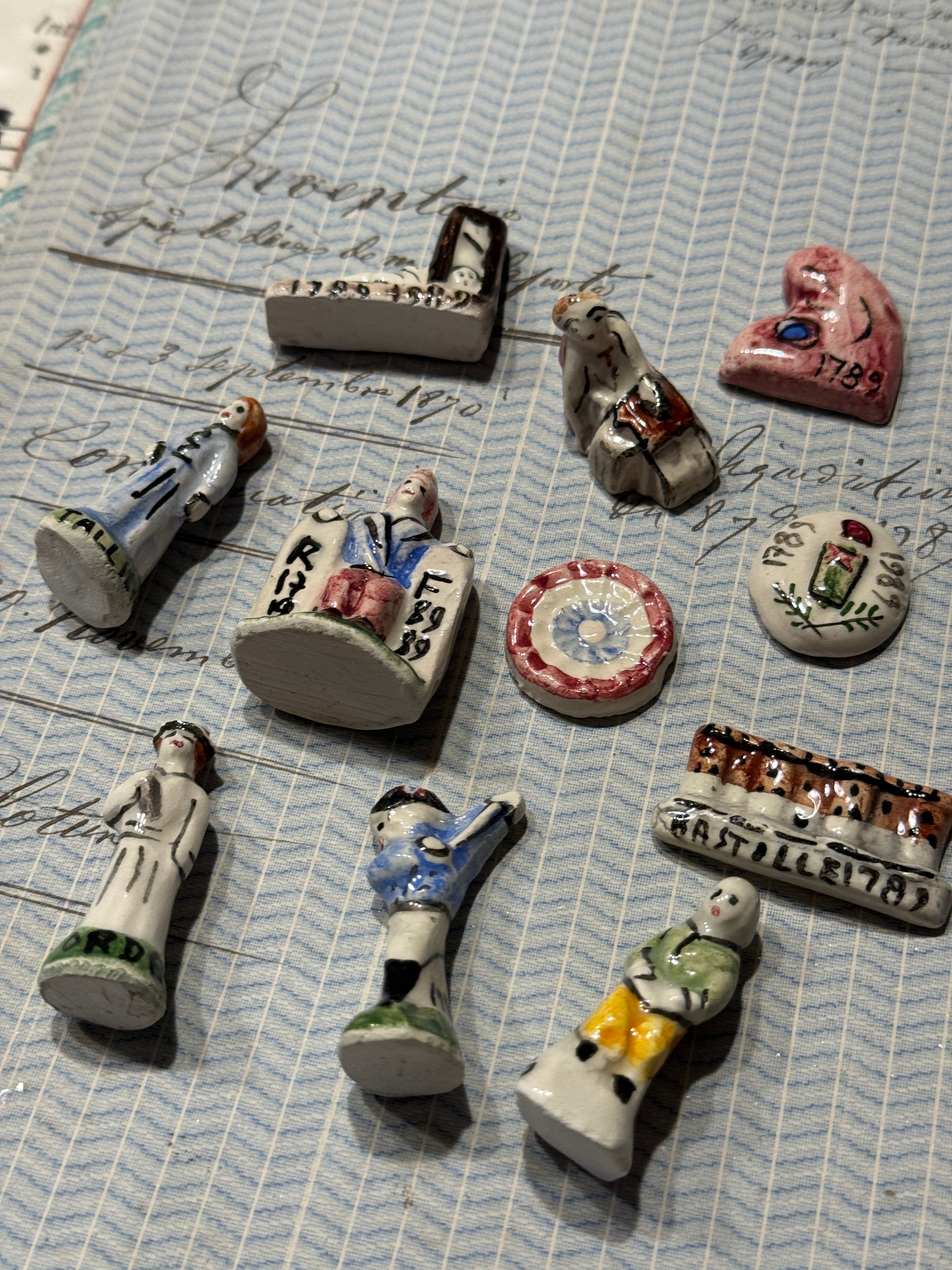 Commemorative Ceramic French Revolution Feve's - Set/10
