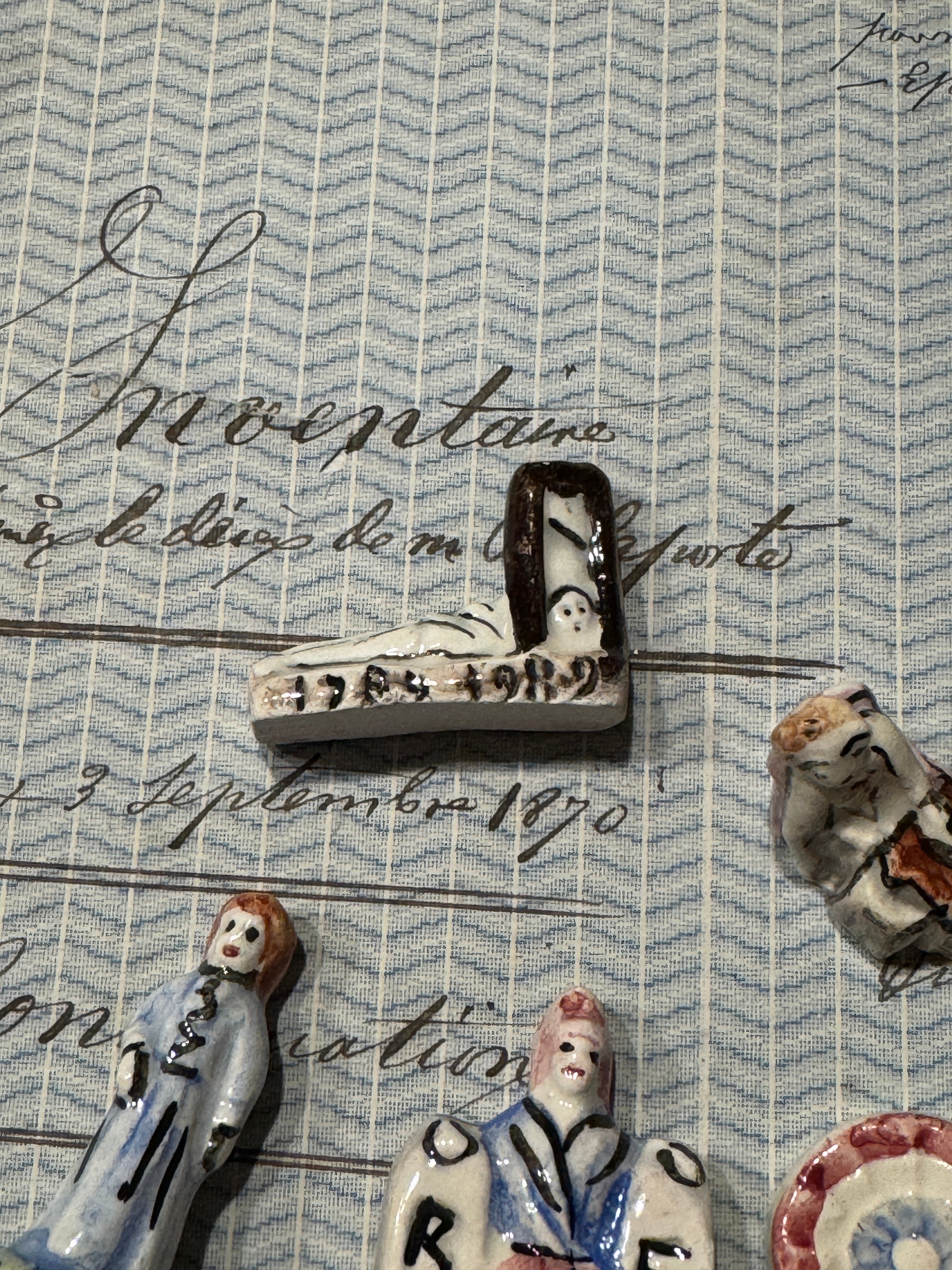 Commemorative Ceramic French Revolution Feve's - Set/10