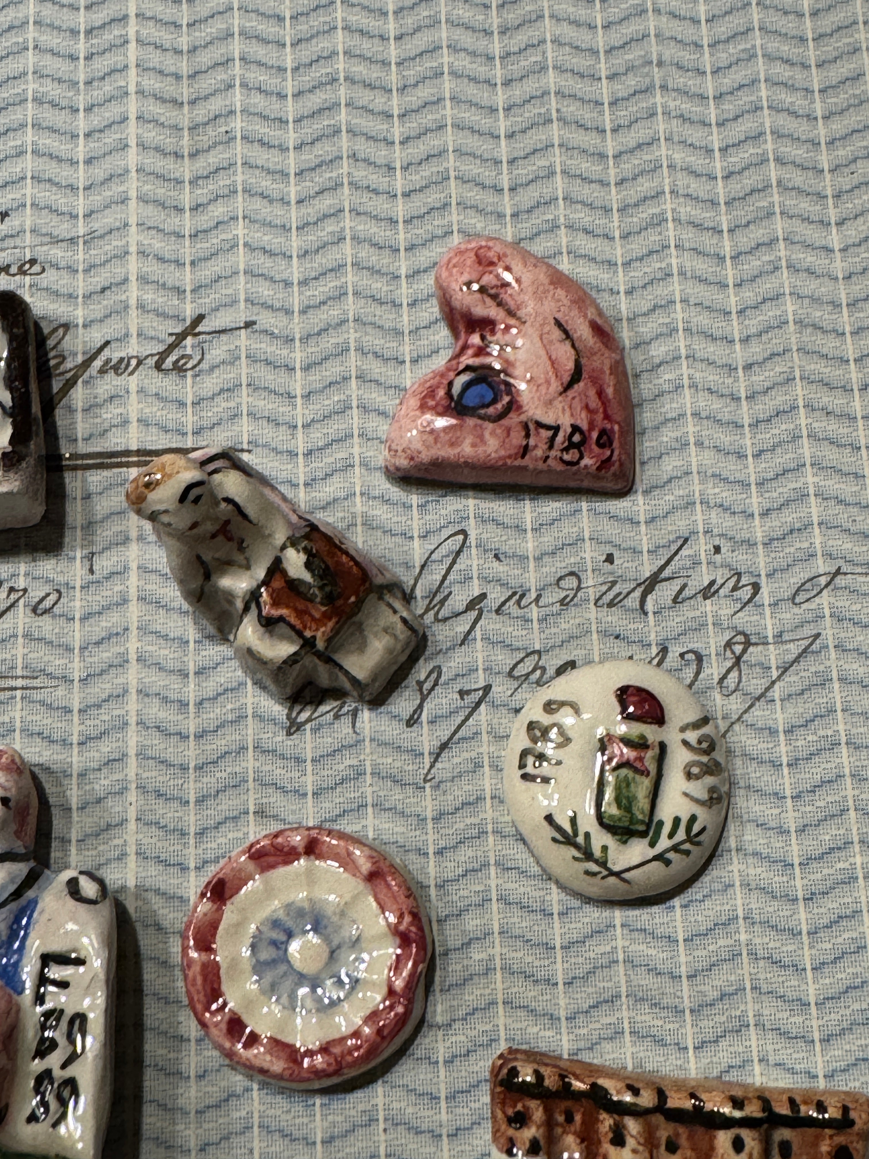 Commemorative Ceramic French Revolution Feve's - Set/10