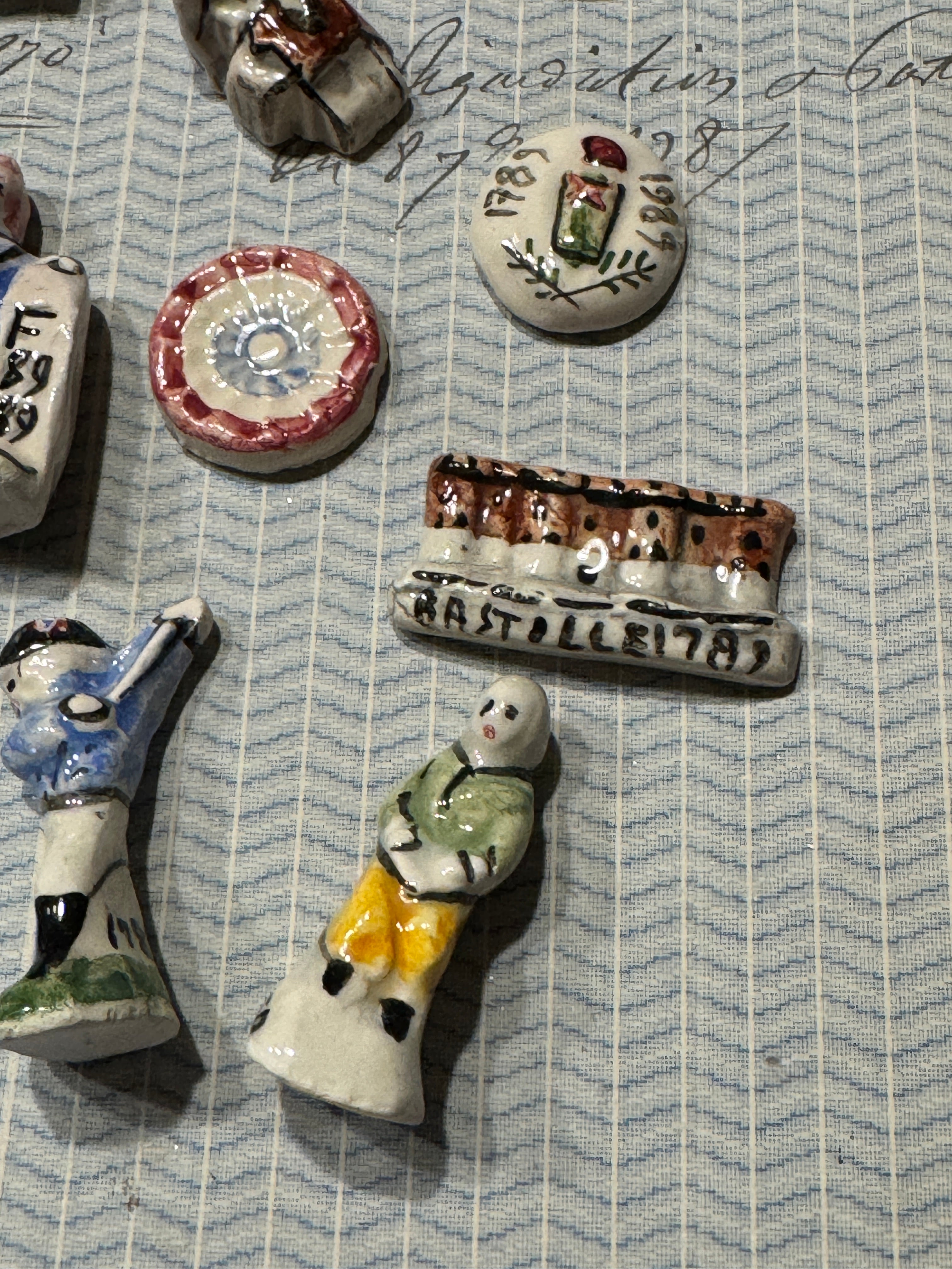 Commemorative Ceramic French Revolution Feve's - Set/10