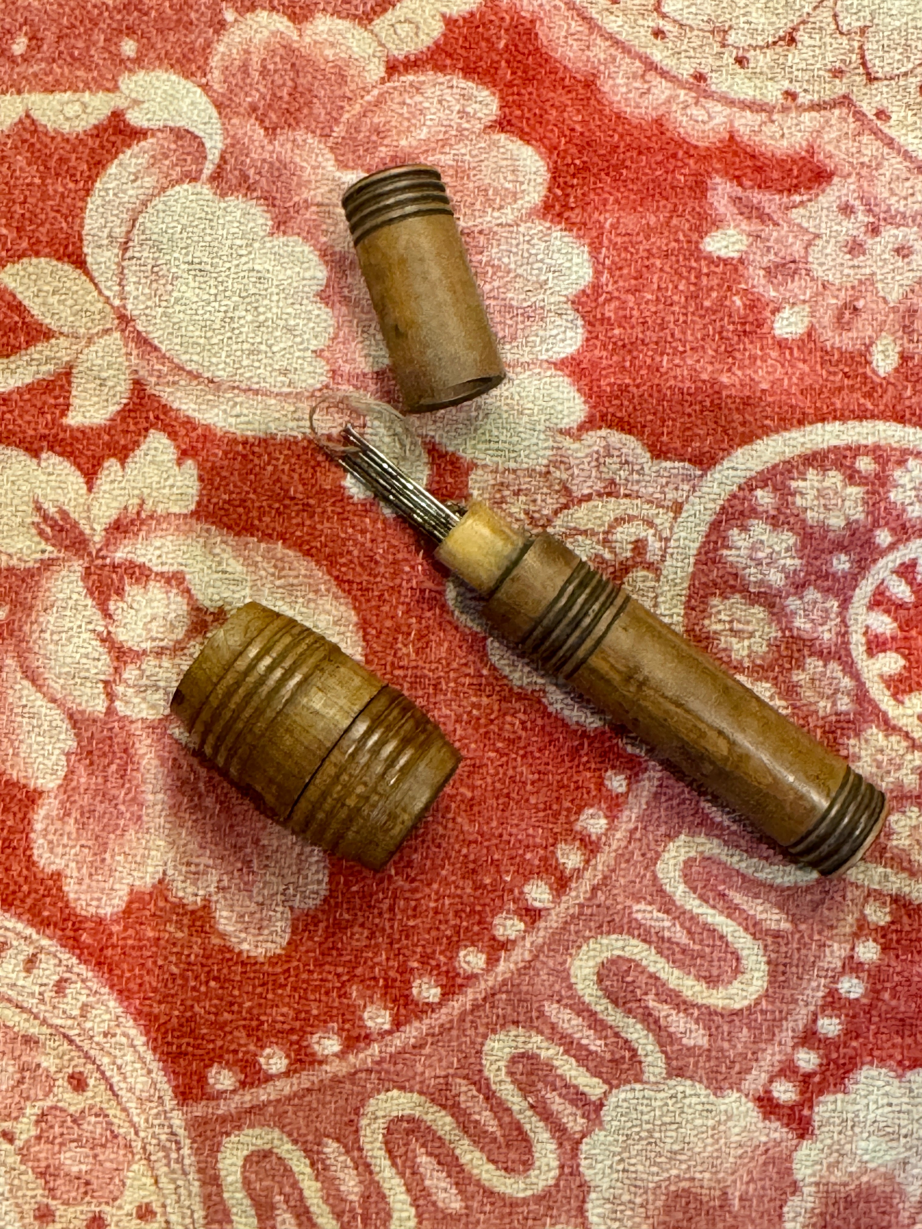 19th Century French Maple Treenware Sewing Cases