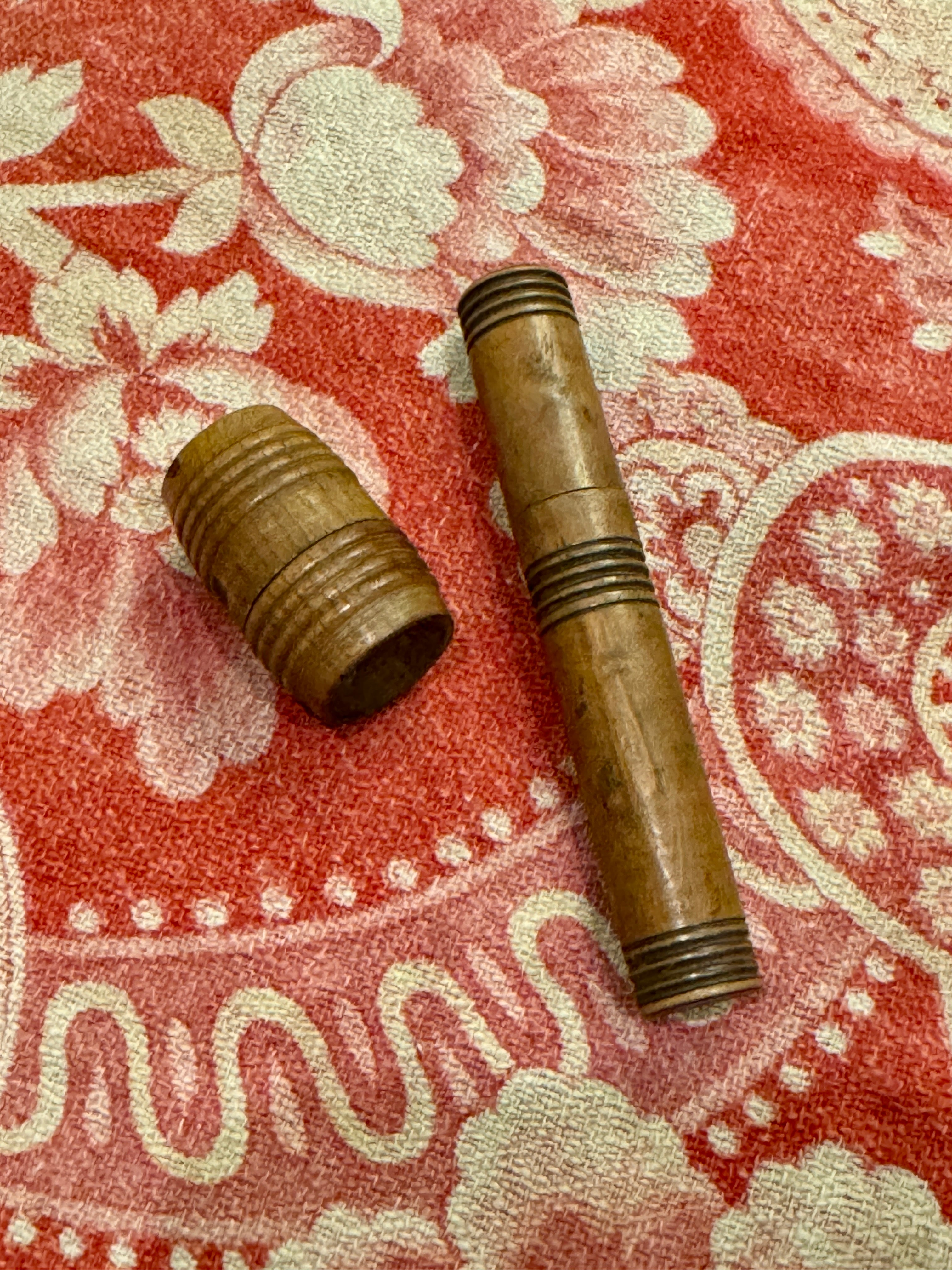 19th Century French Maple Treenware Sewing Cases