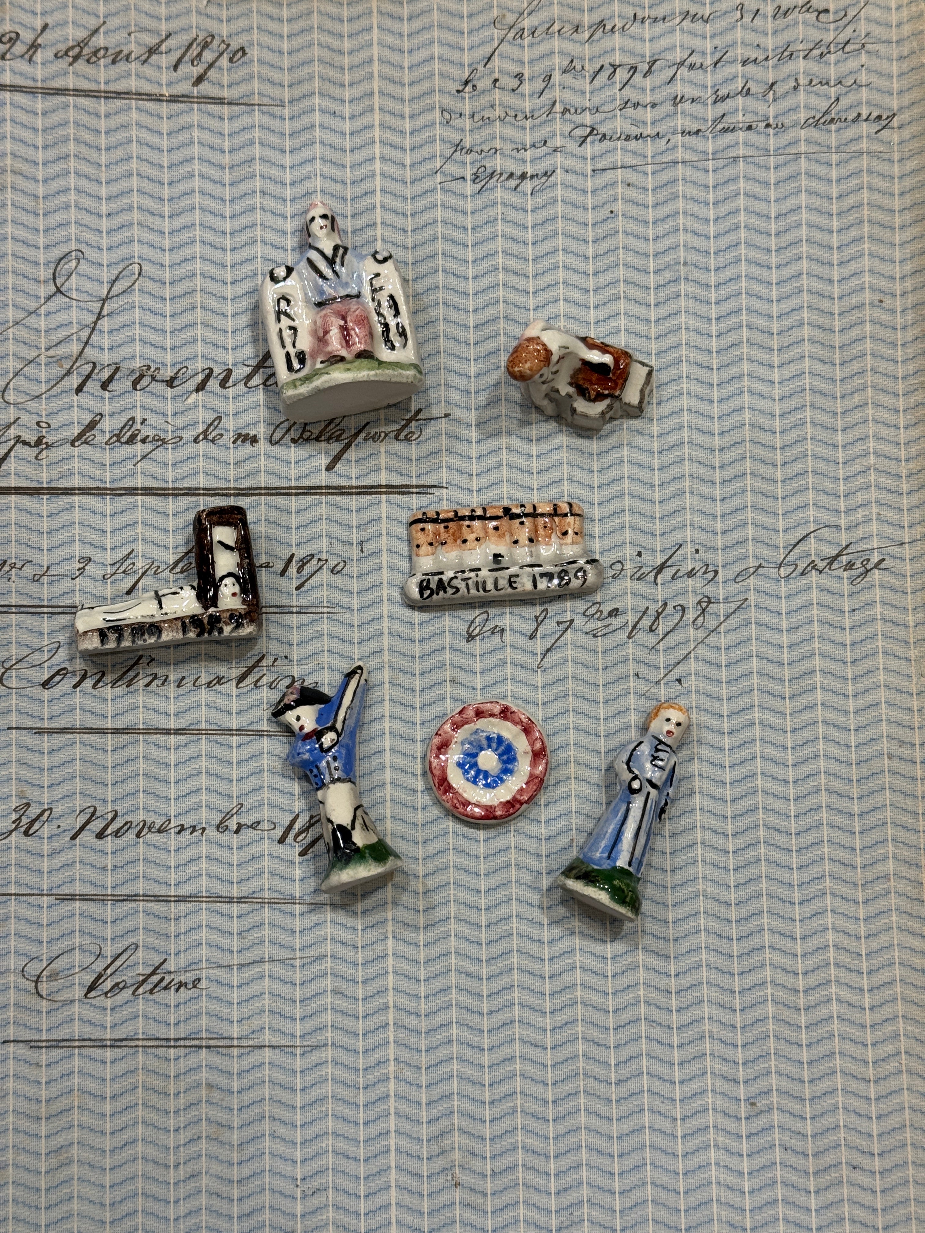 Commemorative Ceramic French Revolution Feve's - Set/7