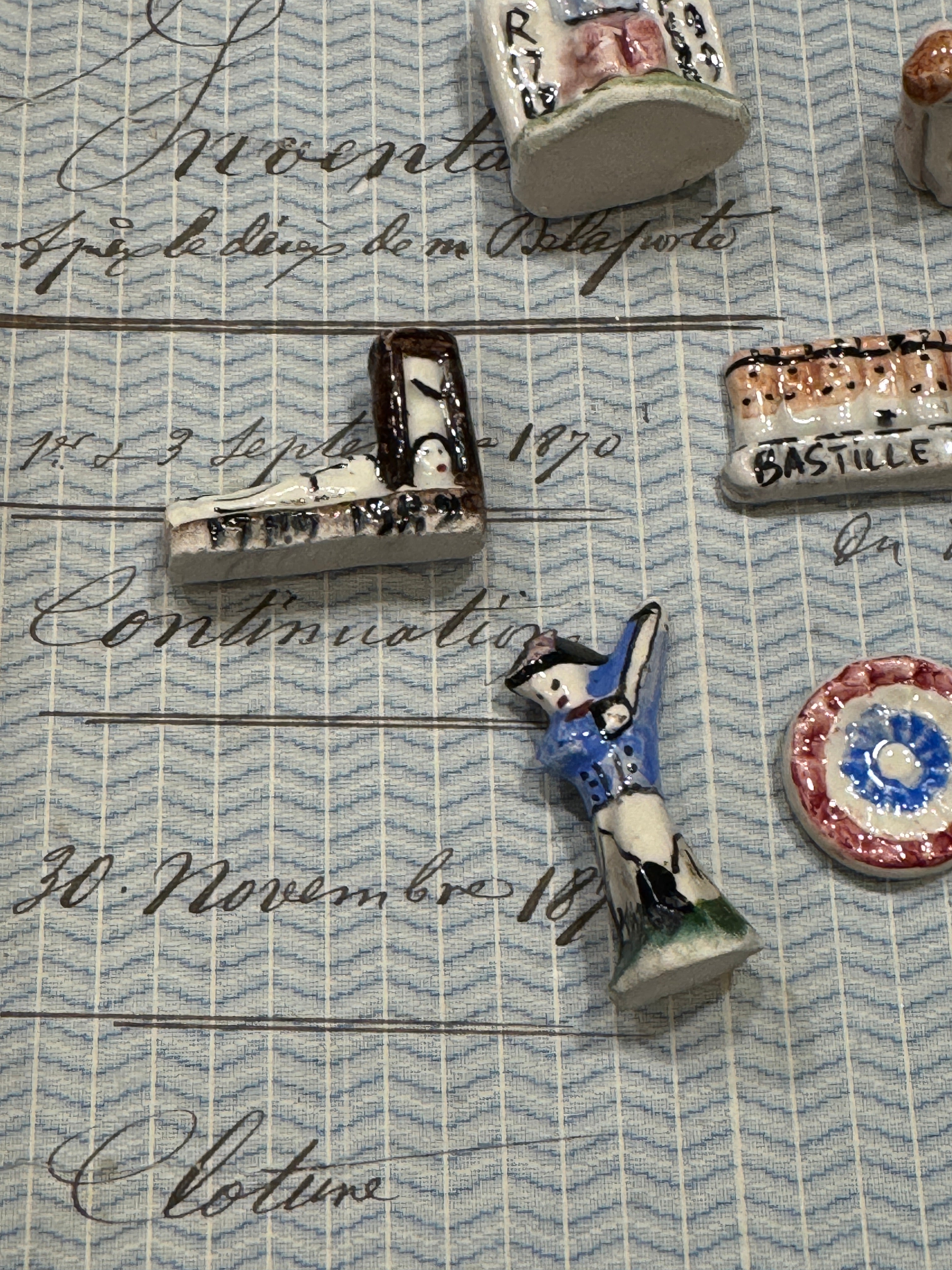 Commemorative Ceramic French Revolution Feve's - Set/7