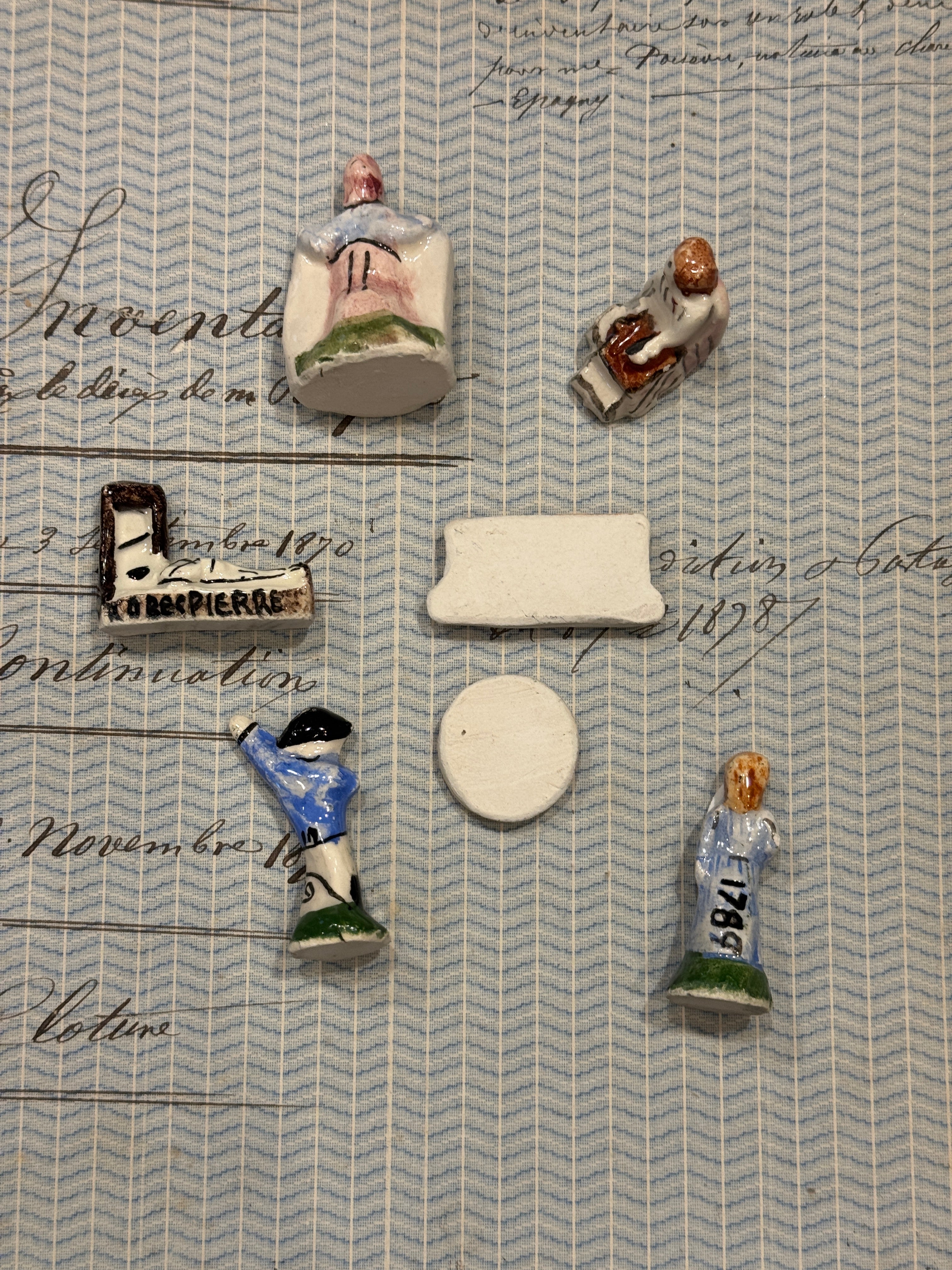 Commemorative Ceramic French Revolution Feve's - Set/7