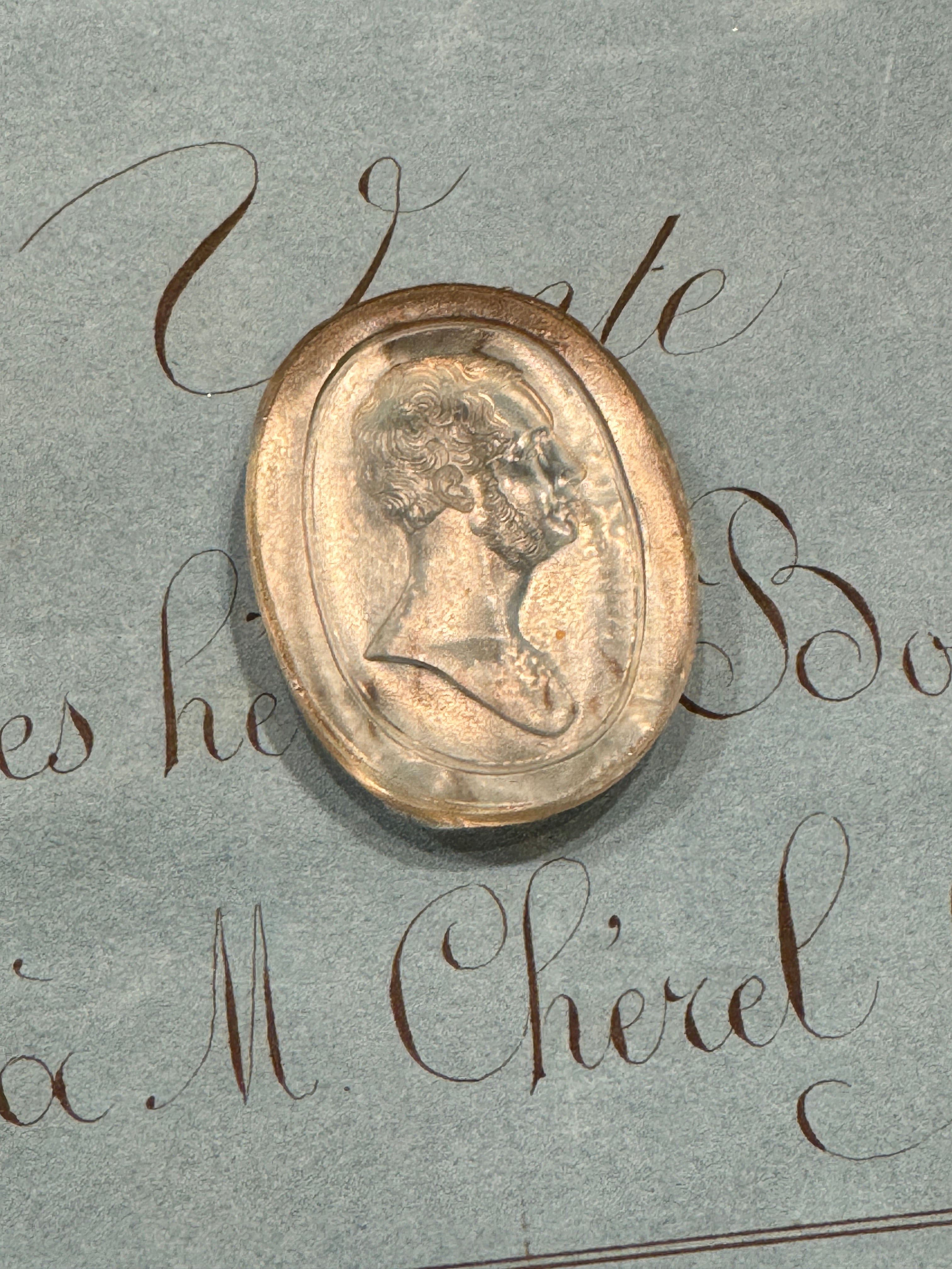 1800s Male Bust Intaglio Seal