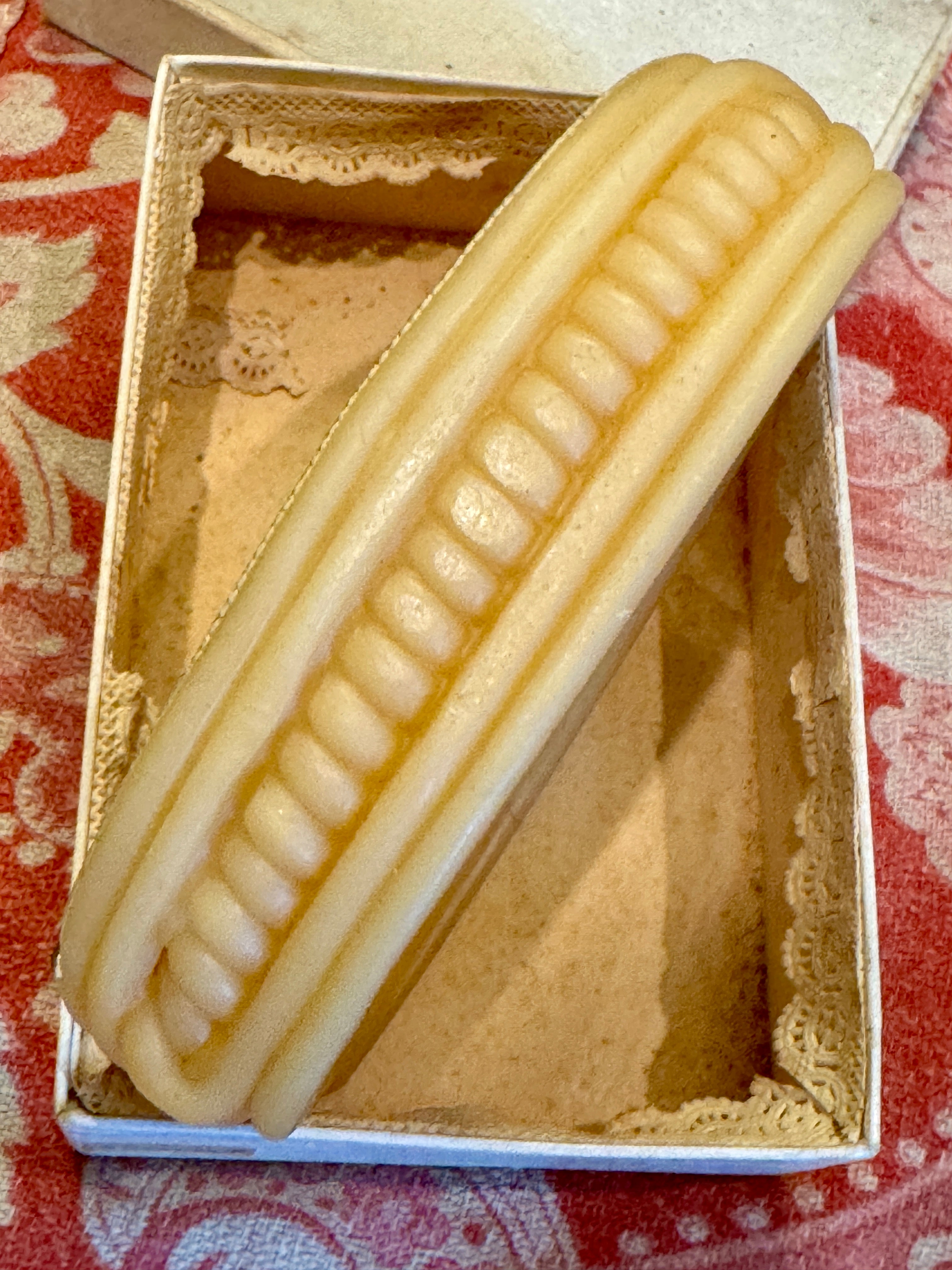Antique 1800s Beeswax and Paper Relic