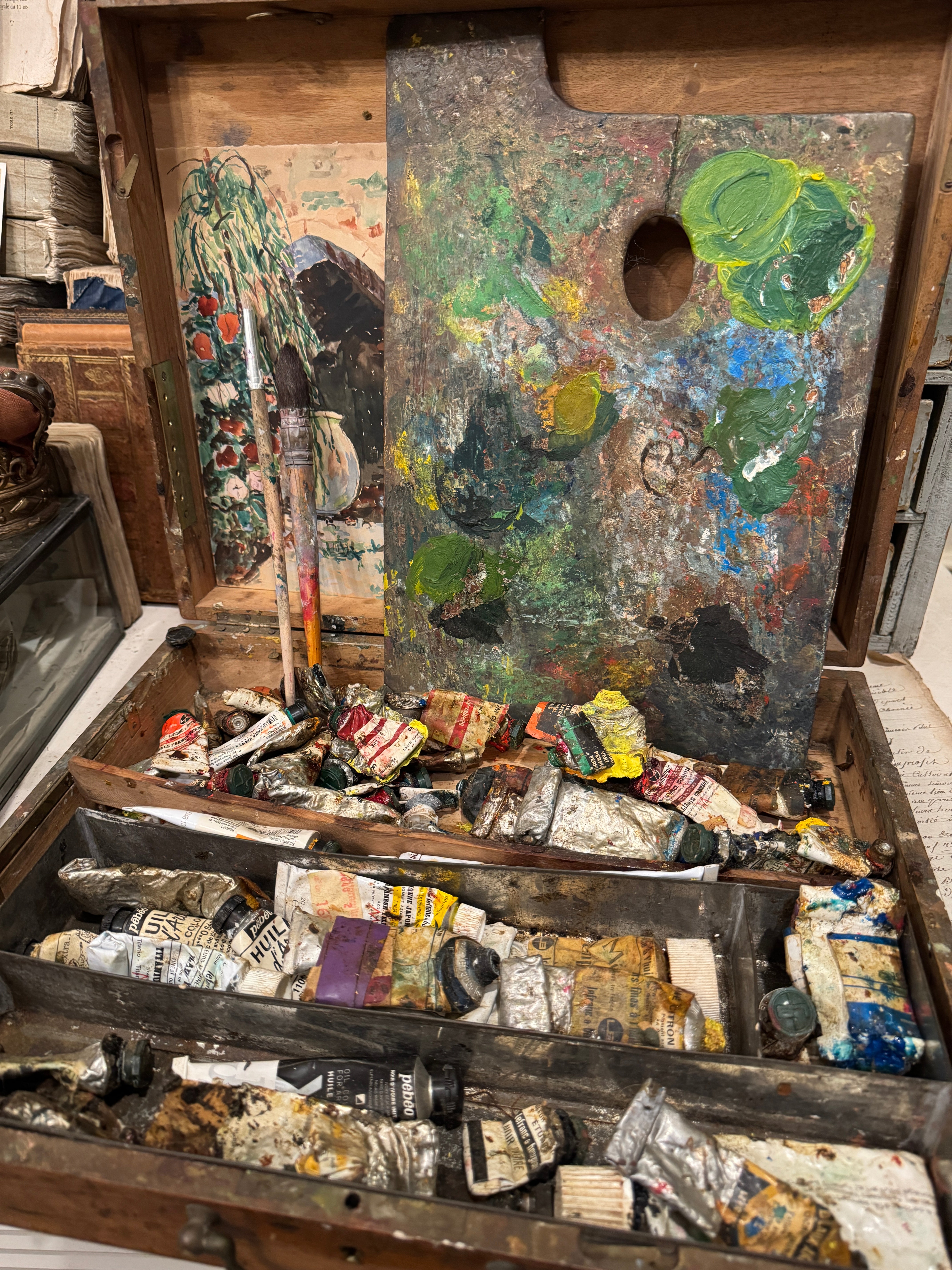 Antique French  Paint Box