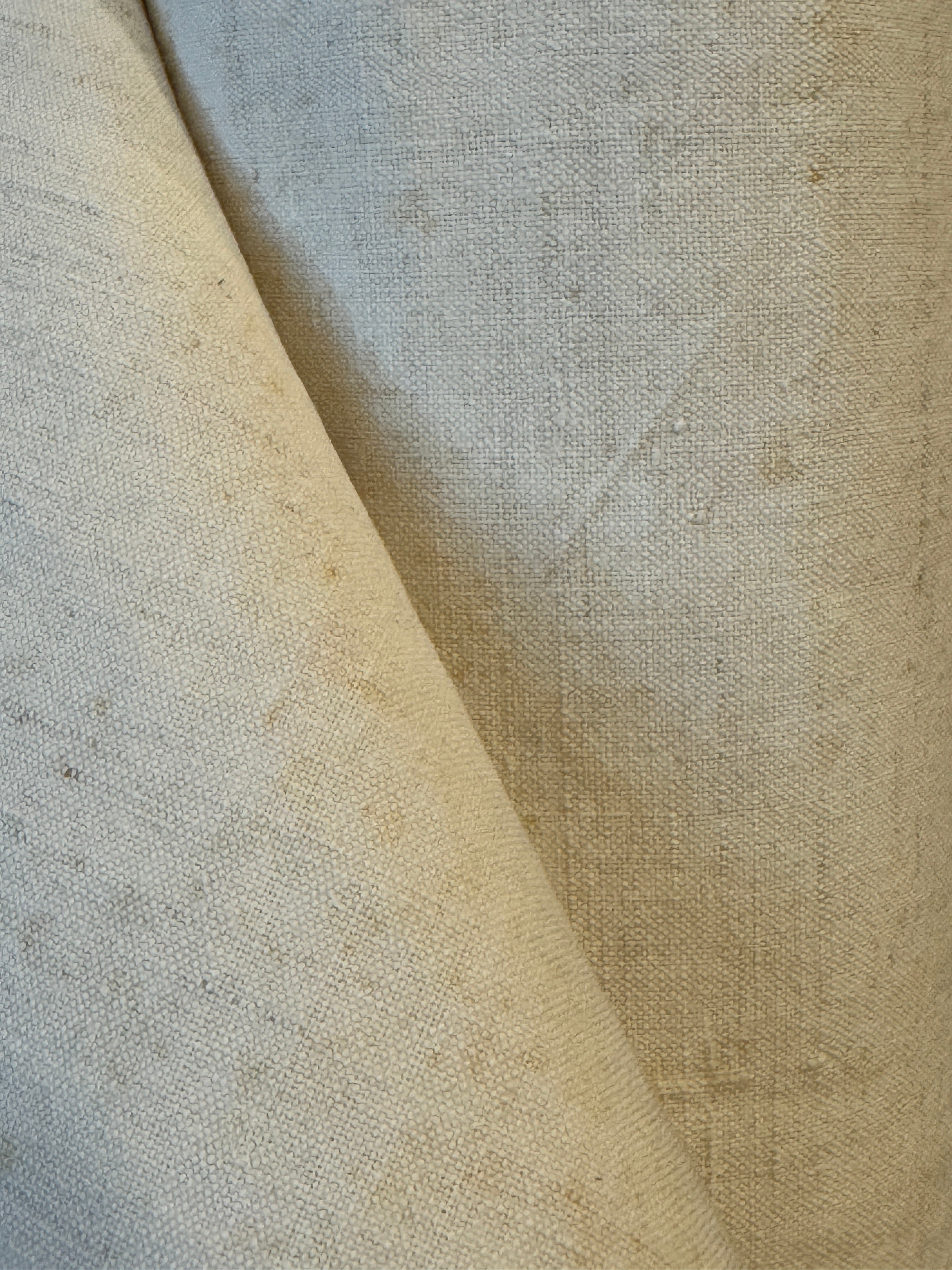 19th-Century French Handloomed Linen & Hemp Chanvre *