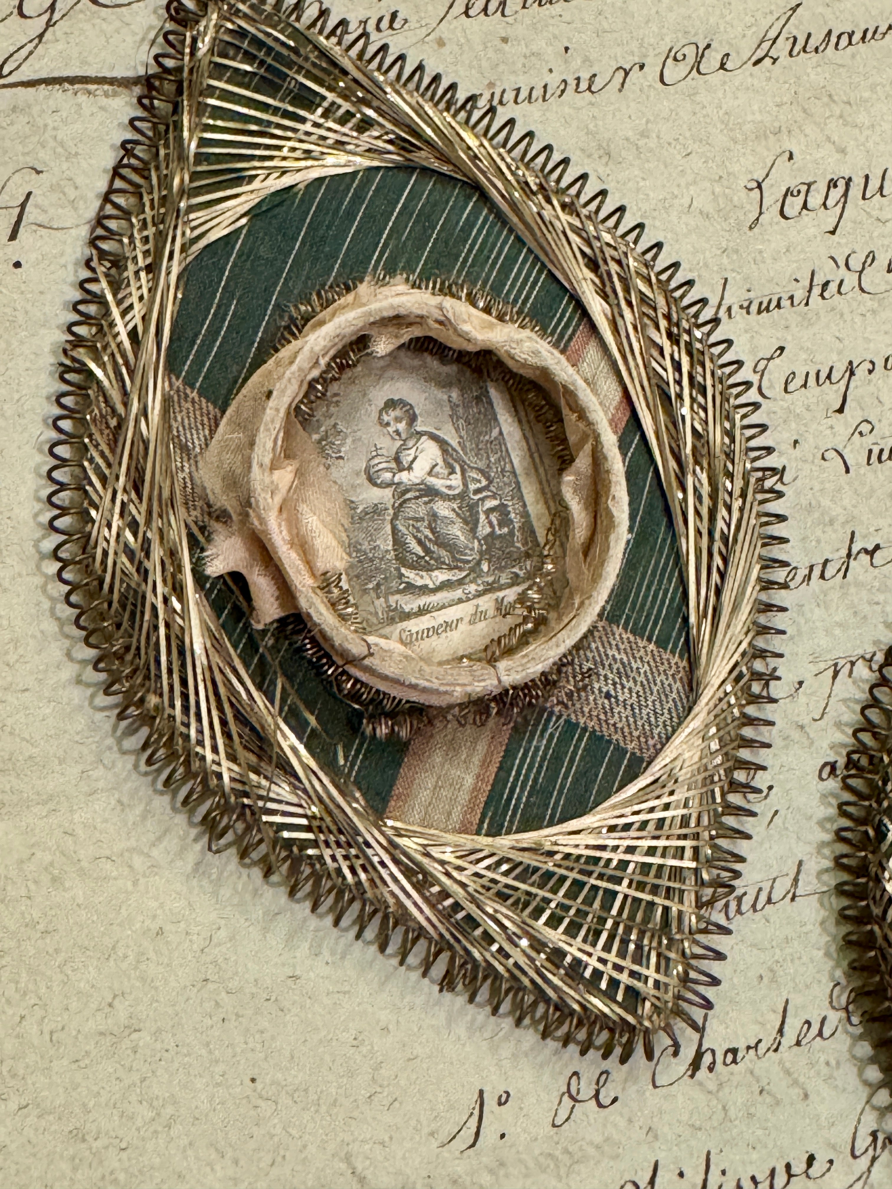 Antique 1800s French Relic Set of Jesus