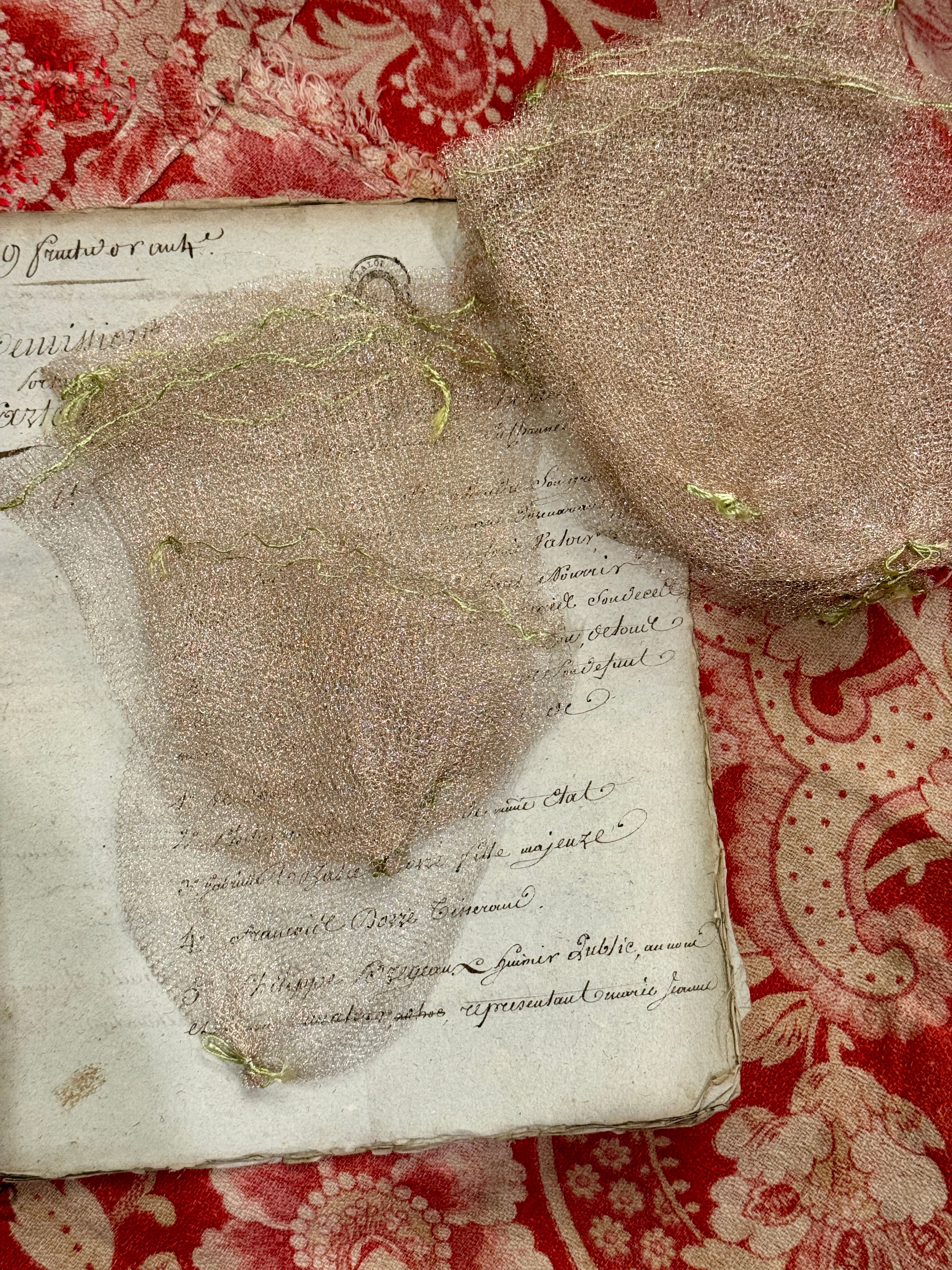 Antique French Circa 1910 Silver Metal Bag Tricotine Lace Metallic bags