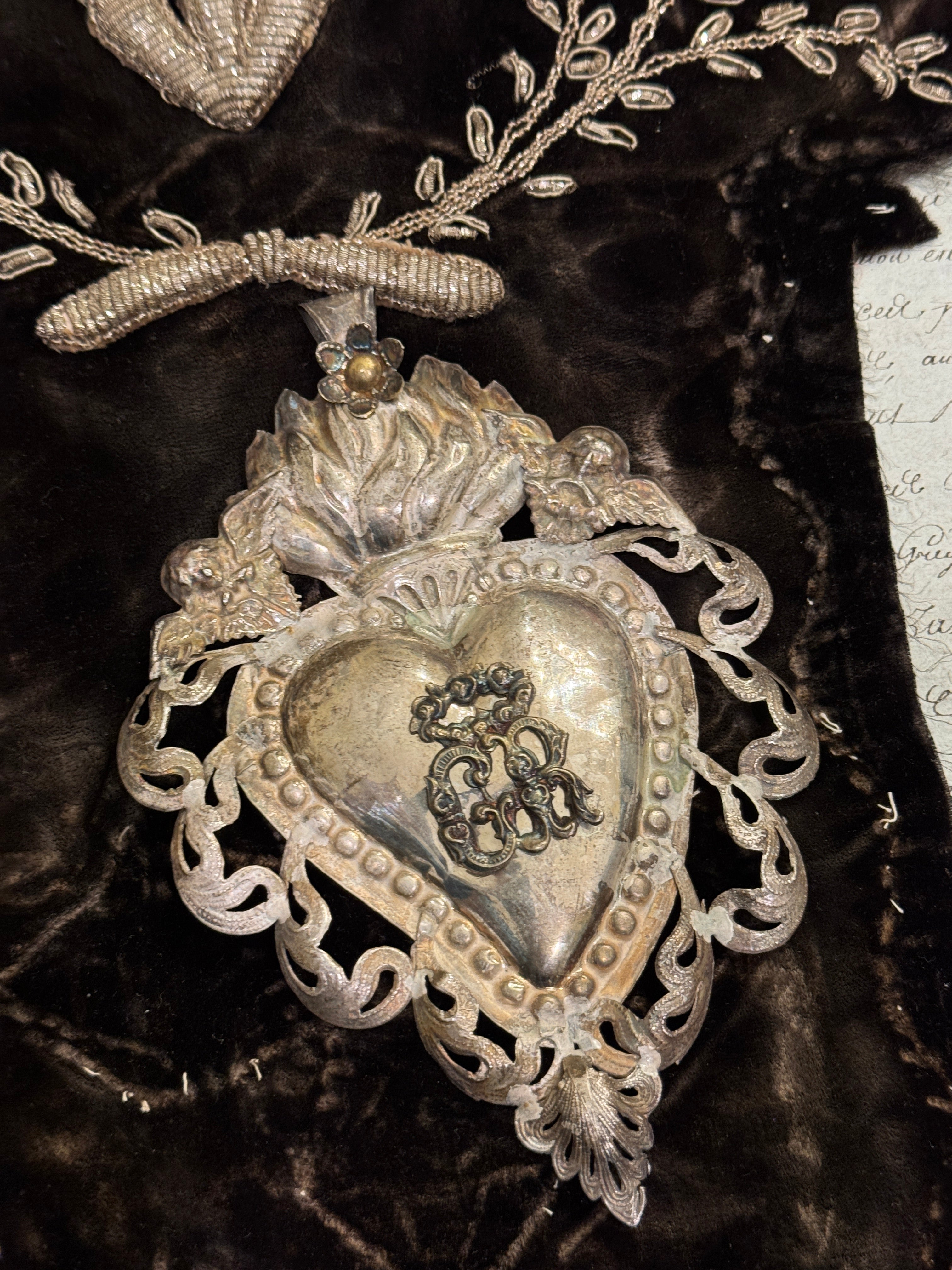 Original Silver Early 1800s Italian Antique Ex Voto