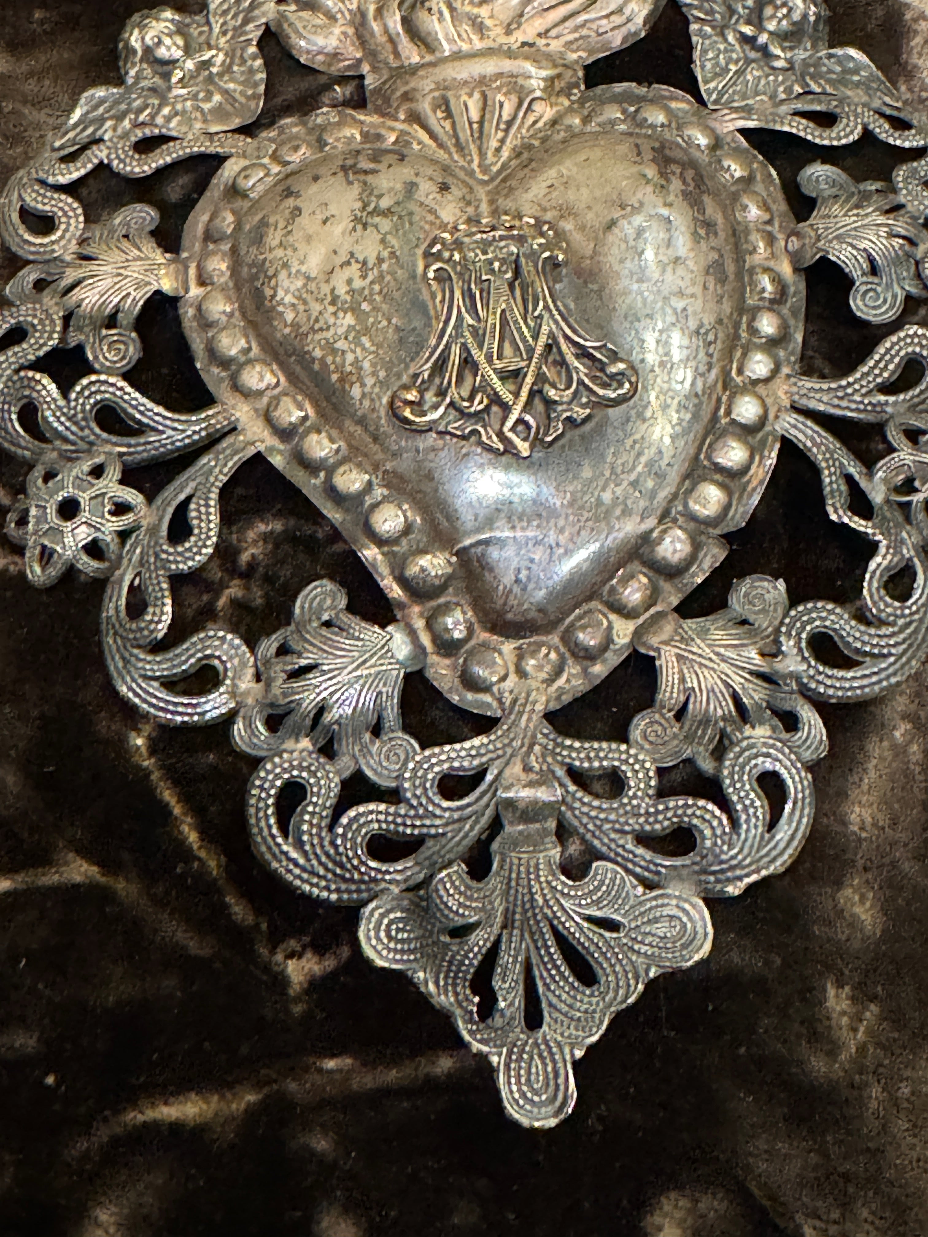 Original 1800s Italian Silver Antique Ex Voto