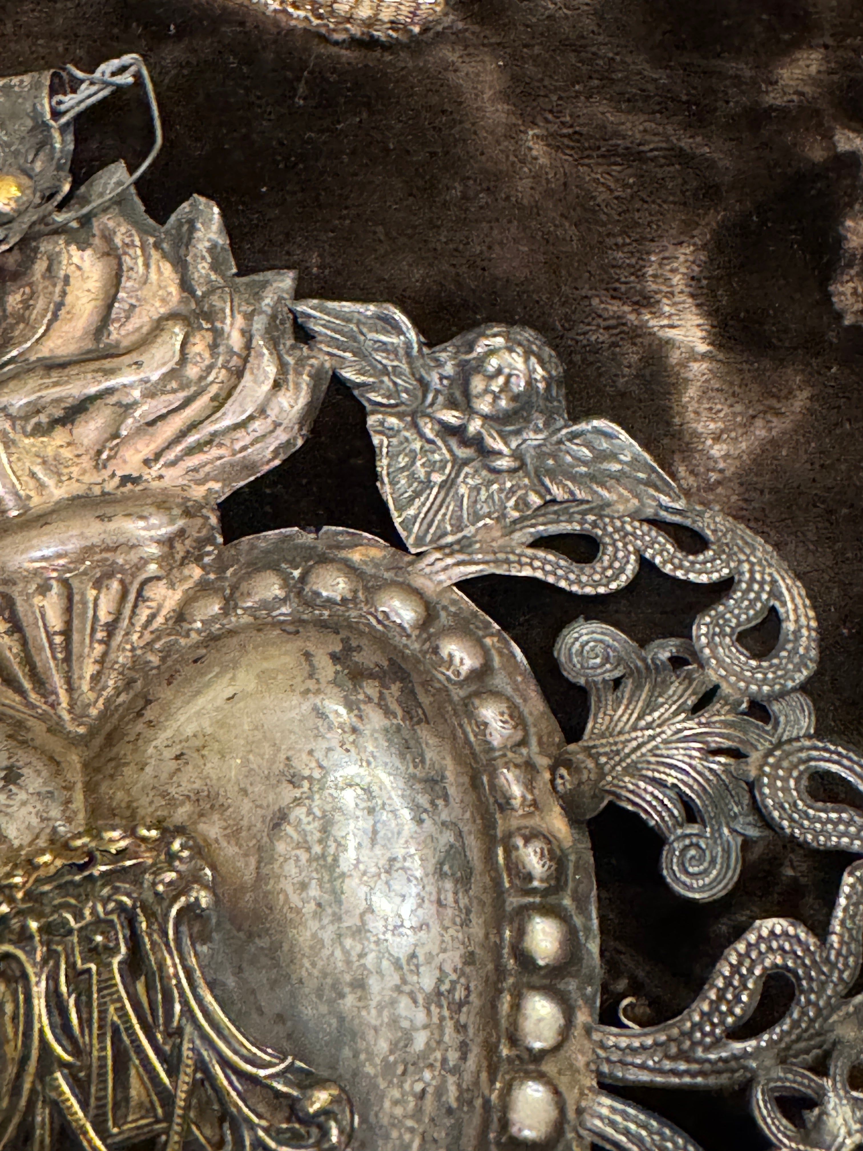 Original 1800s Italian Silver Antique Ex Voto
