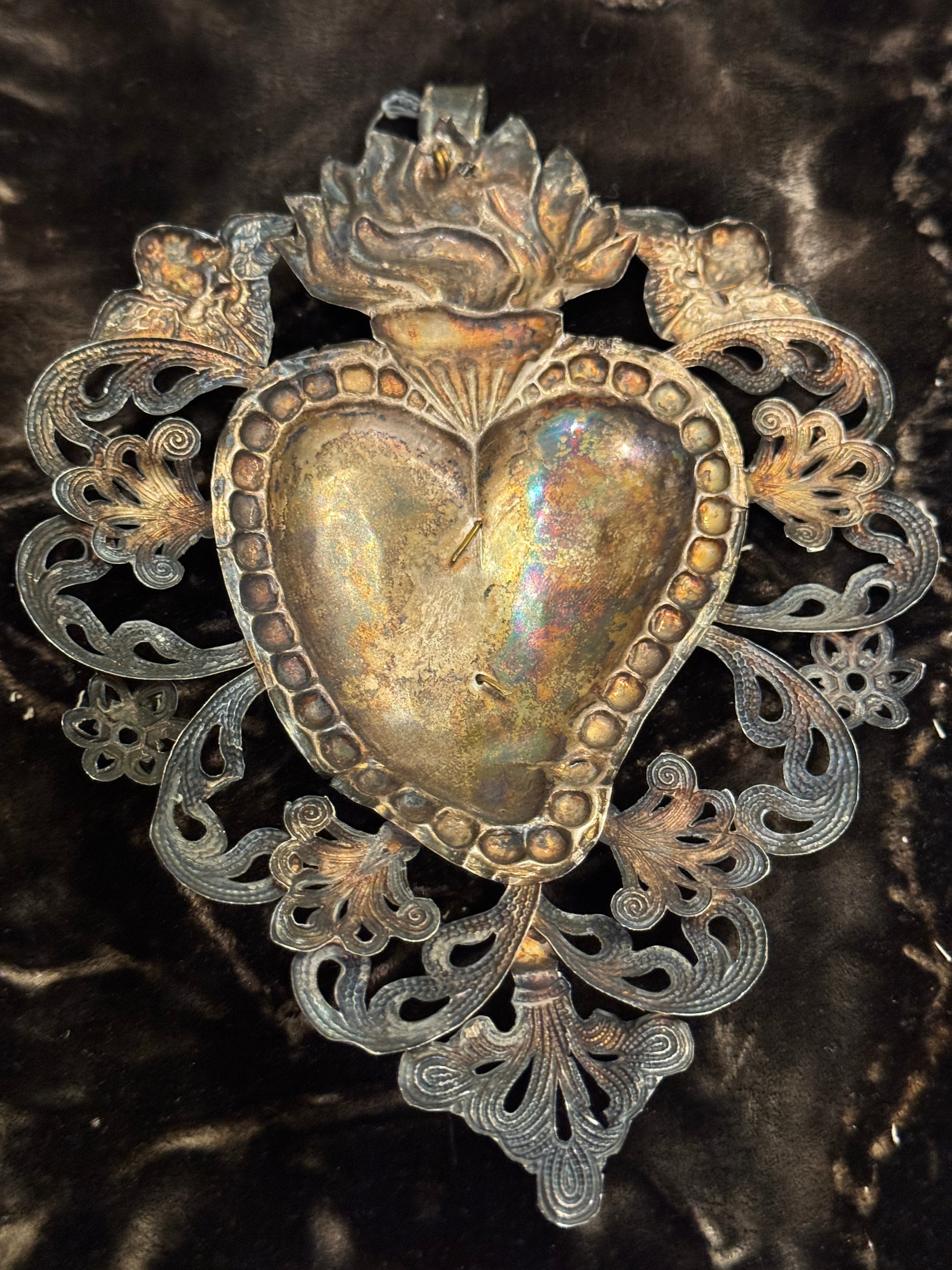 Original 1800s Italian Silver Antique Ex Voto