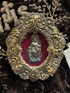 Antique Silvered Baroque Reliquary from Spain