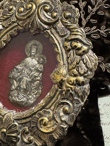 Antique Silvered Baroque Reliquary from Spain