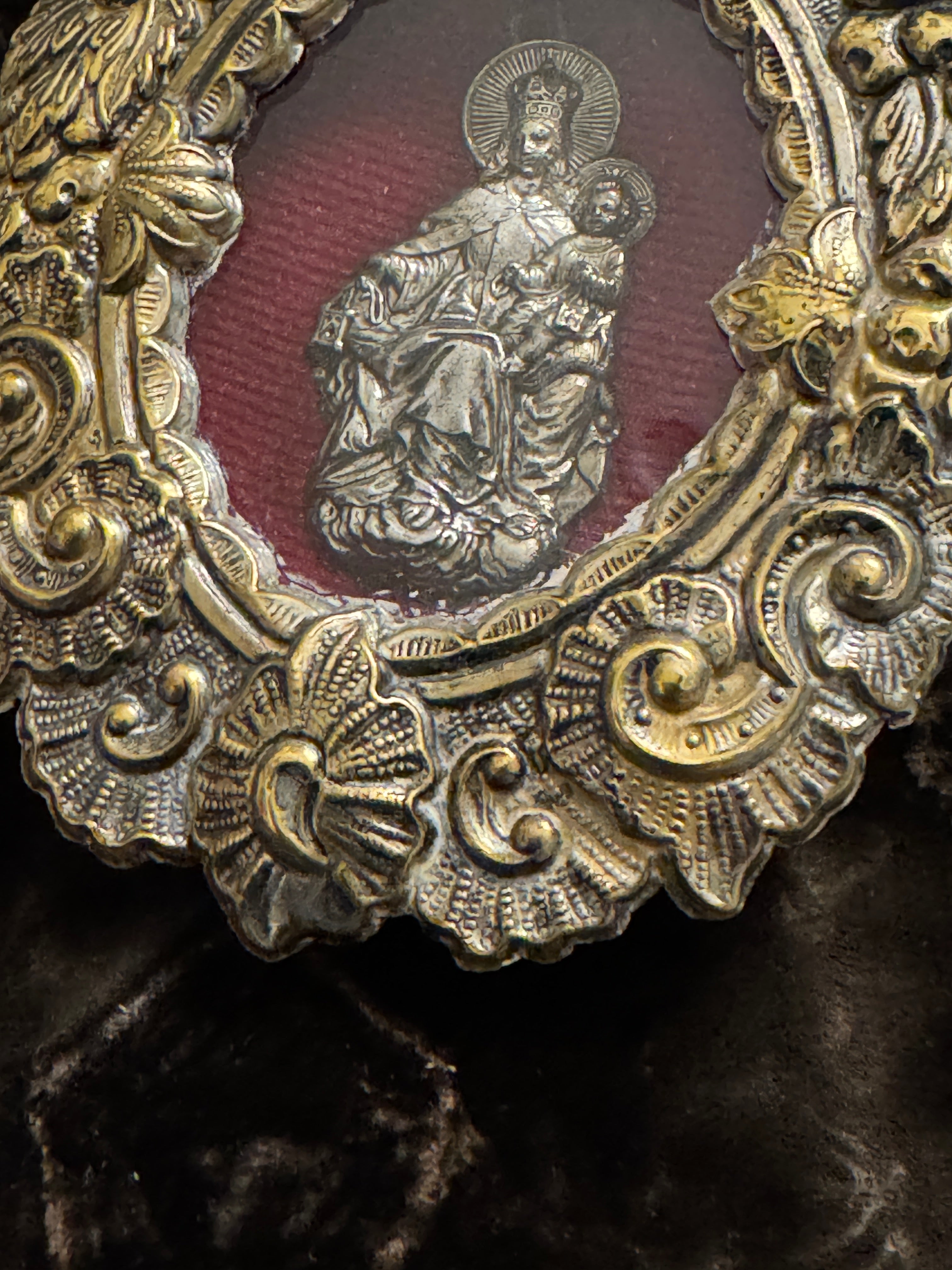 Antique Silvered Baroque Reliquary from Spain