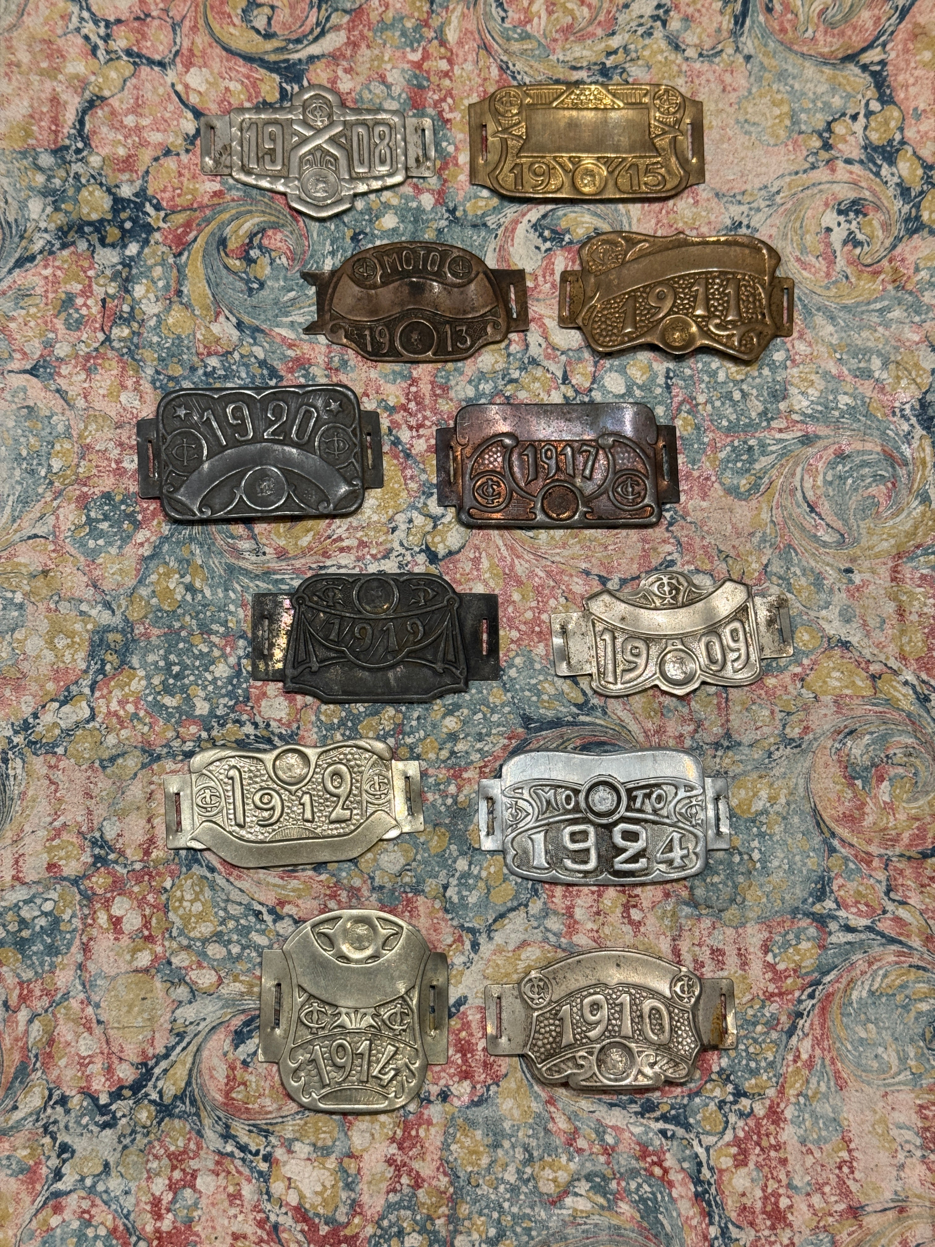 Antique French Bicycle  Plates