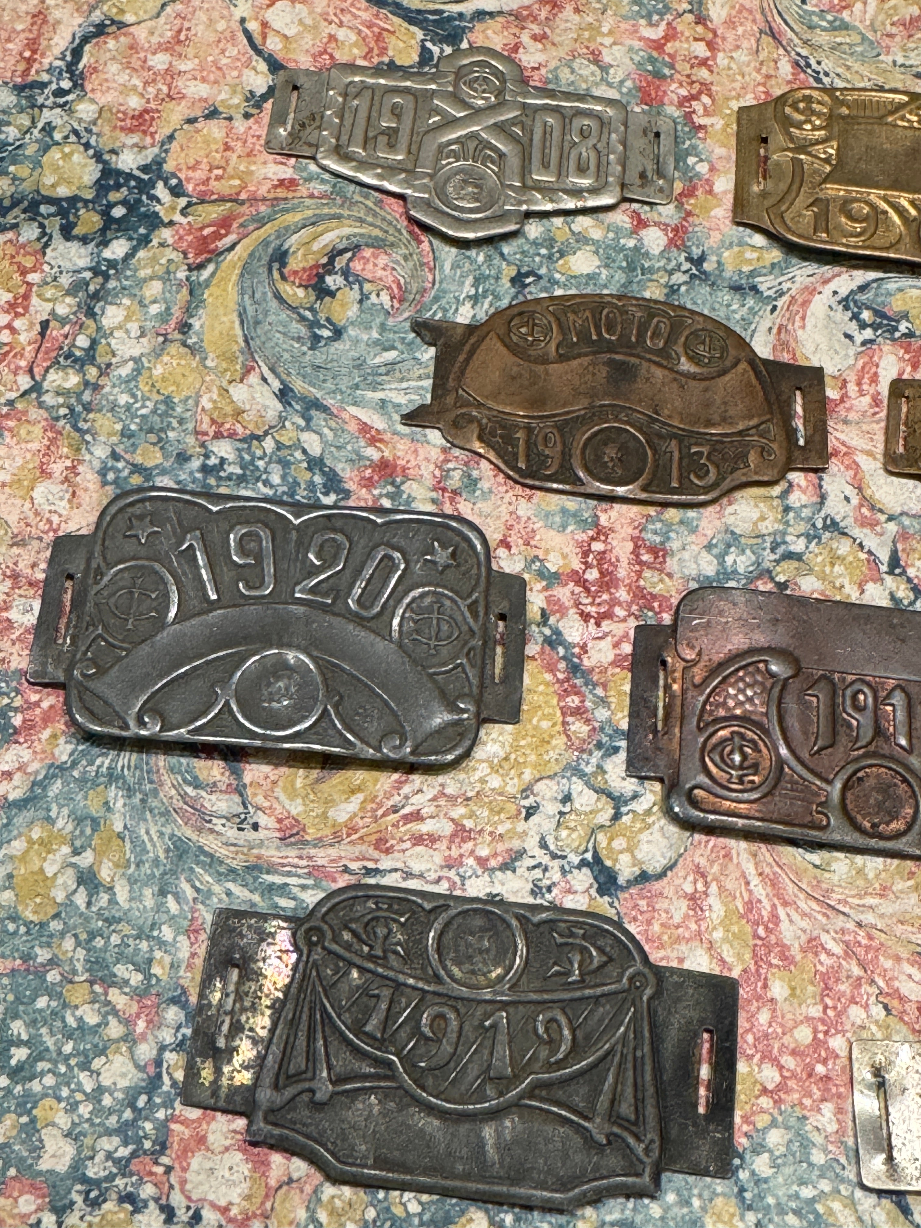 Antique French Bicycle  Plates