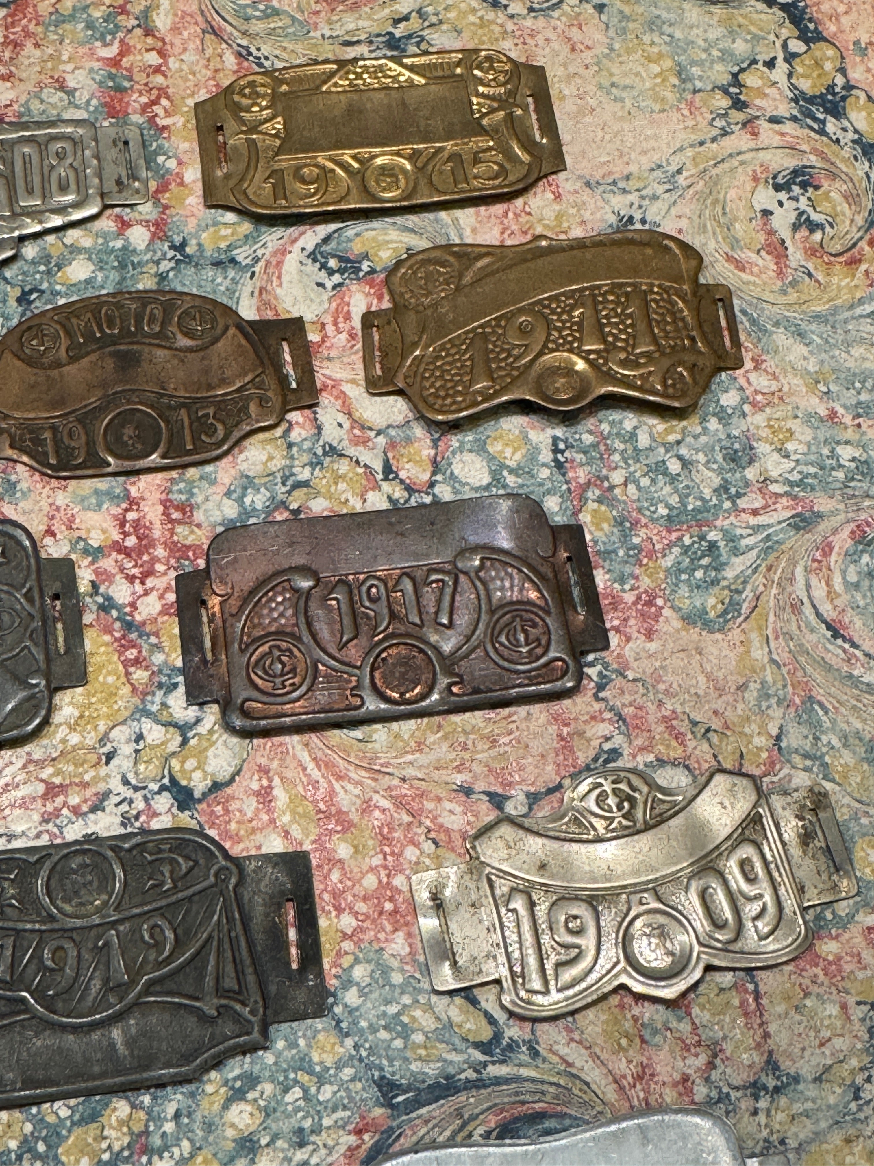 Antique French Bicycle  Plates