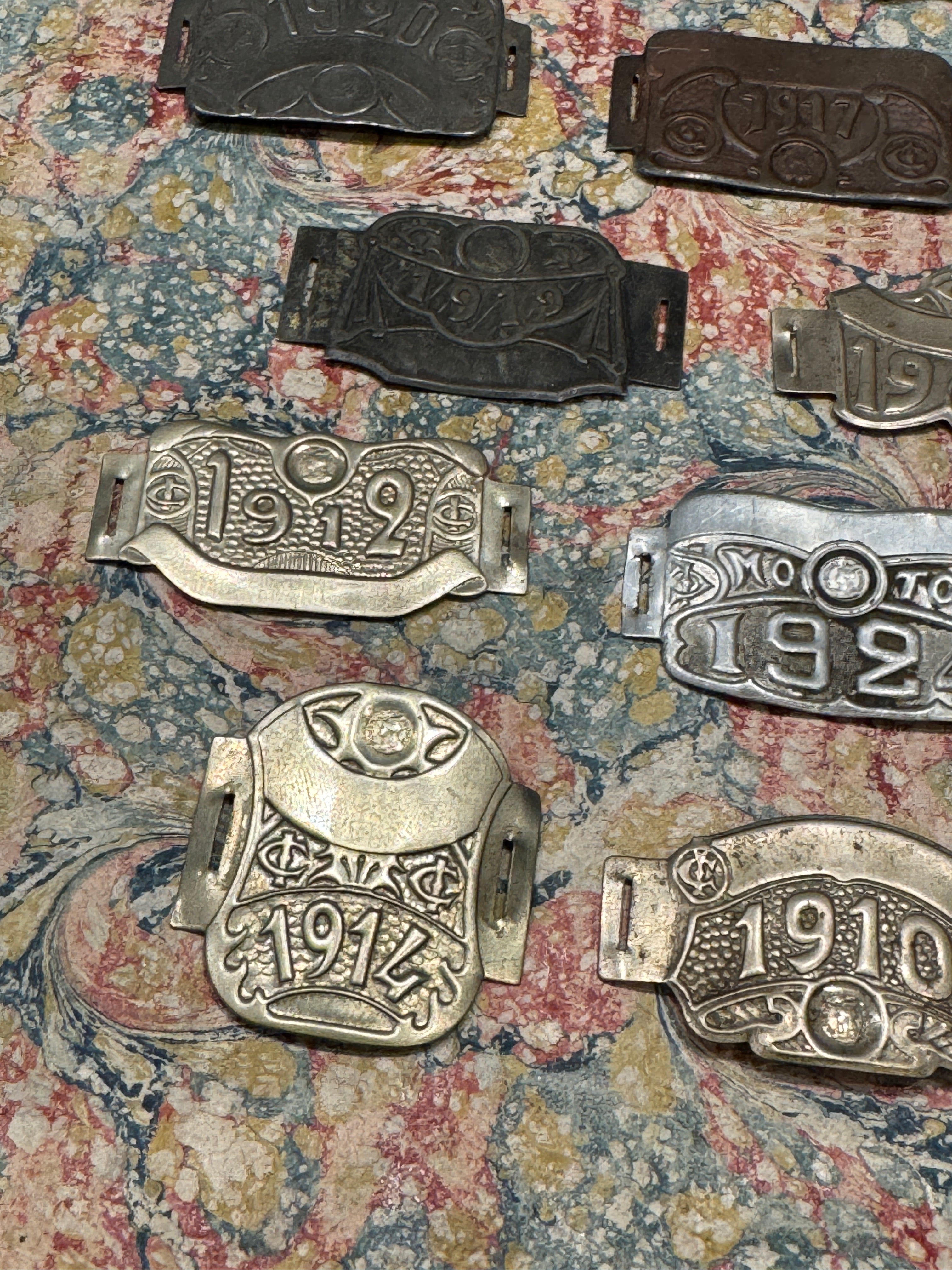 Antique French Bicycle  Plates