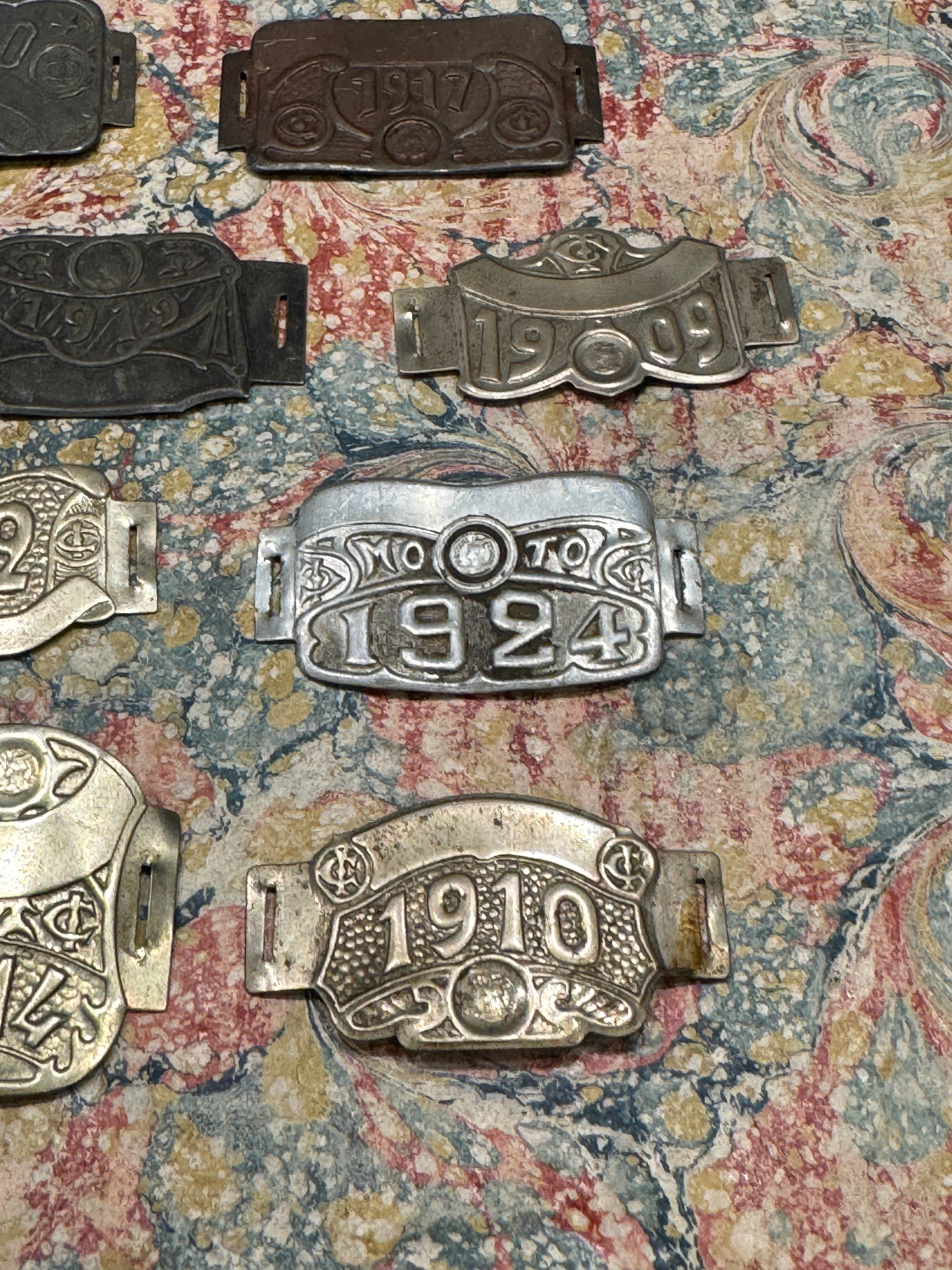 Antique French Bicycle  Plates