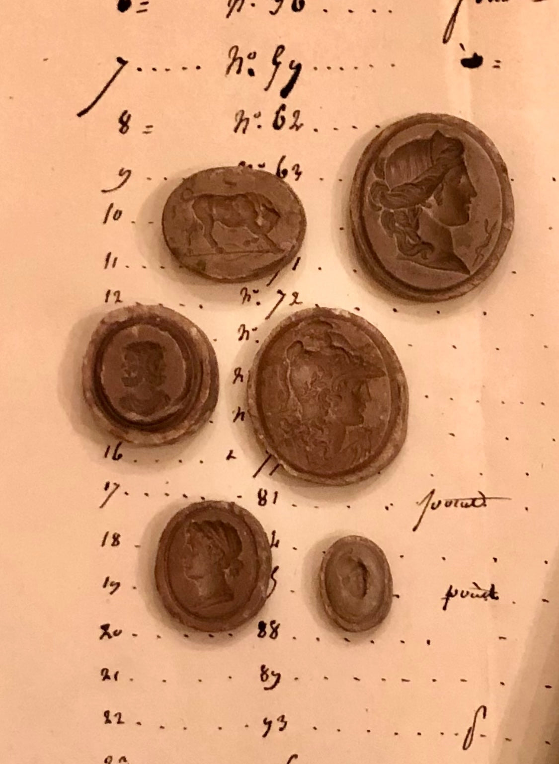 RESERVED Original 1800s French, maybe Italian, stone intaglio molds.
