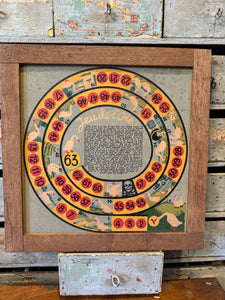 Vintage French Jeu de l'Oie Game Board - The Game Of Goose