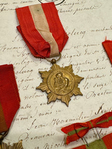 Antique French Family Order Medals - 1930 - 1934