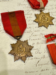 Antique French Family Order Medals - 1930 - 1934