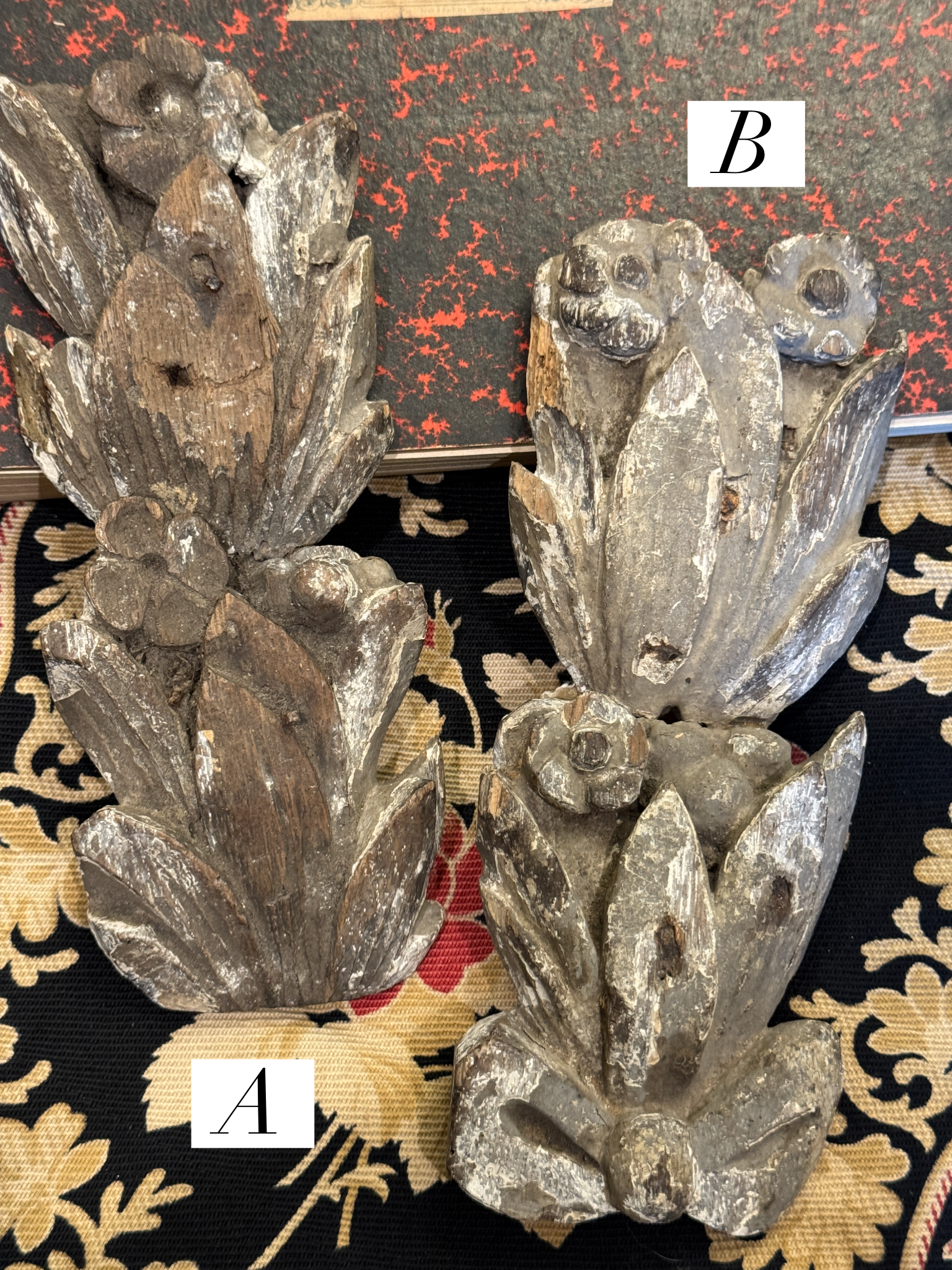 Antique 1700s French Boiserie Fragments