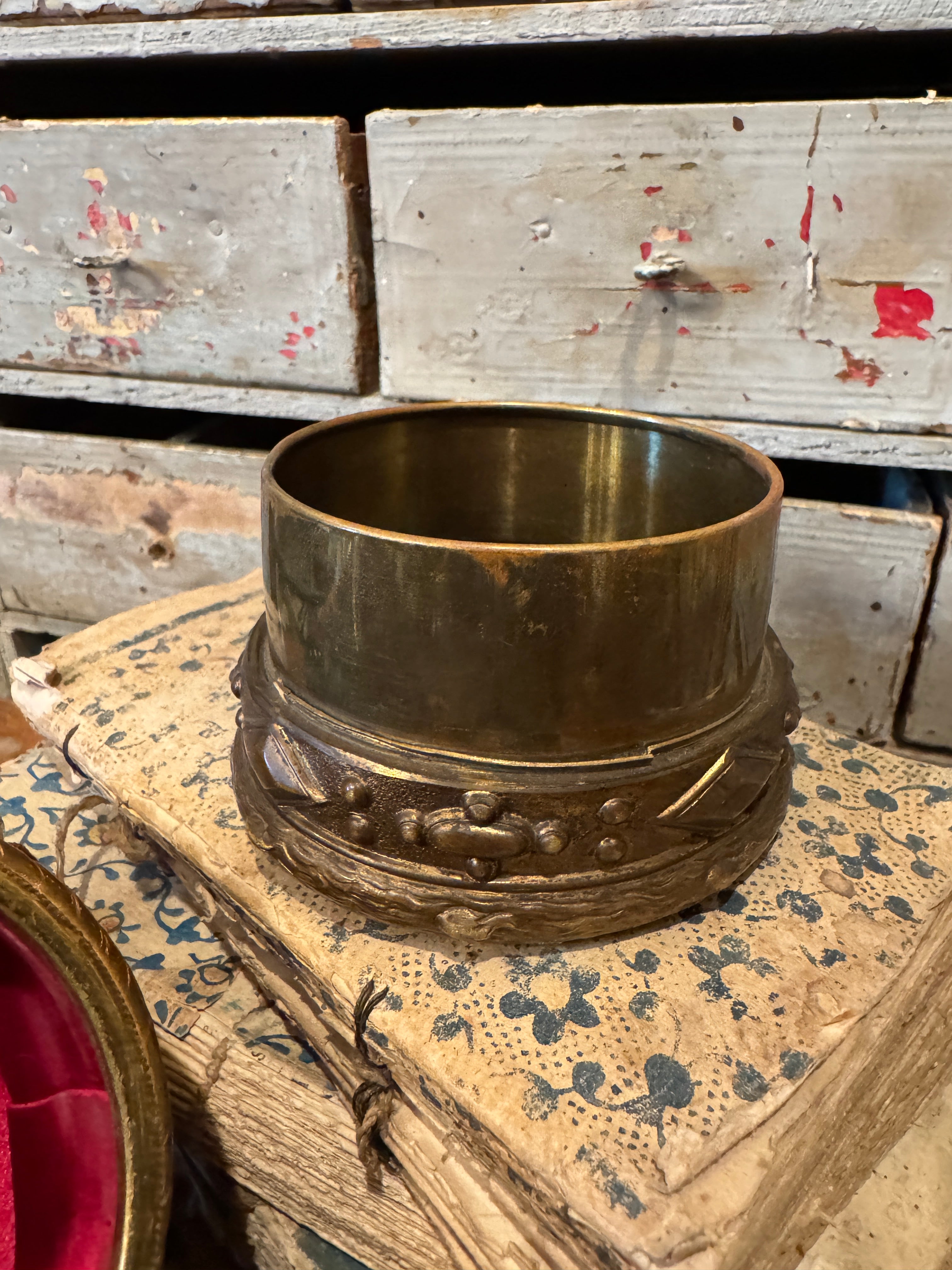 RARE Antique French Crown Relic Holder