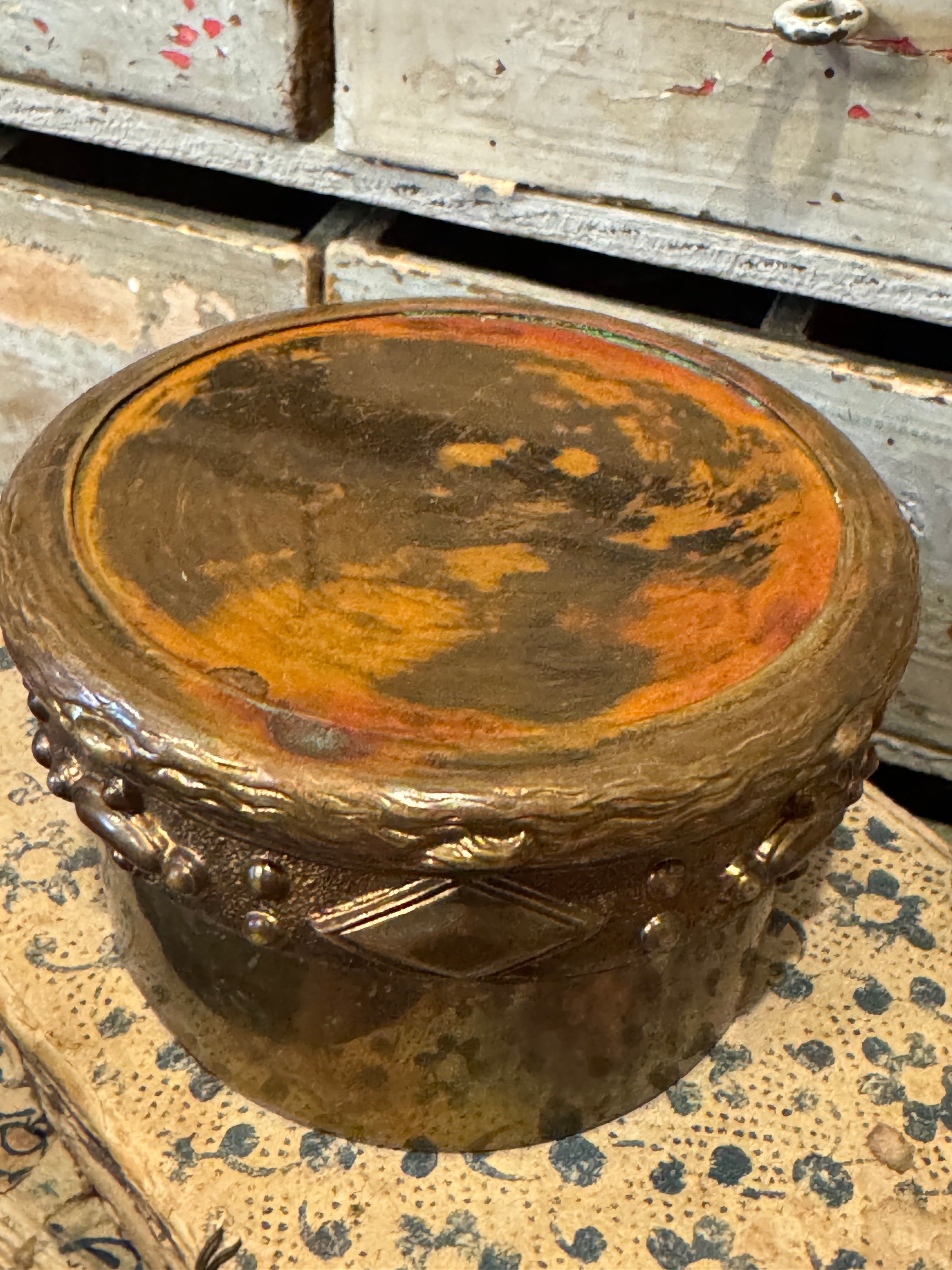 RARE Antique French Crown Relic Holder