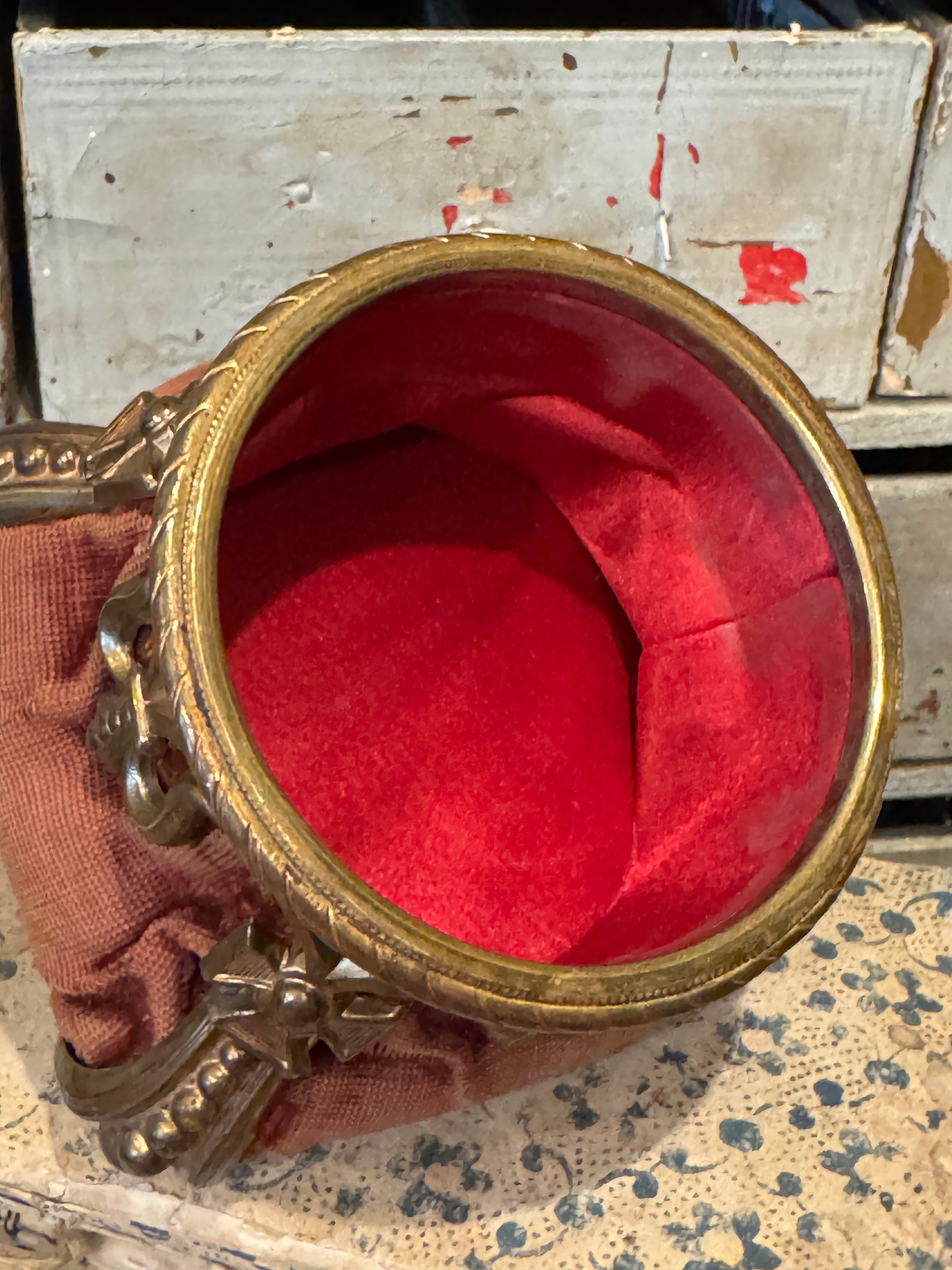 RARE Antique French Crown Relic Holder