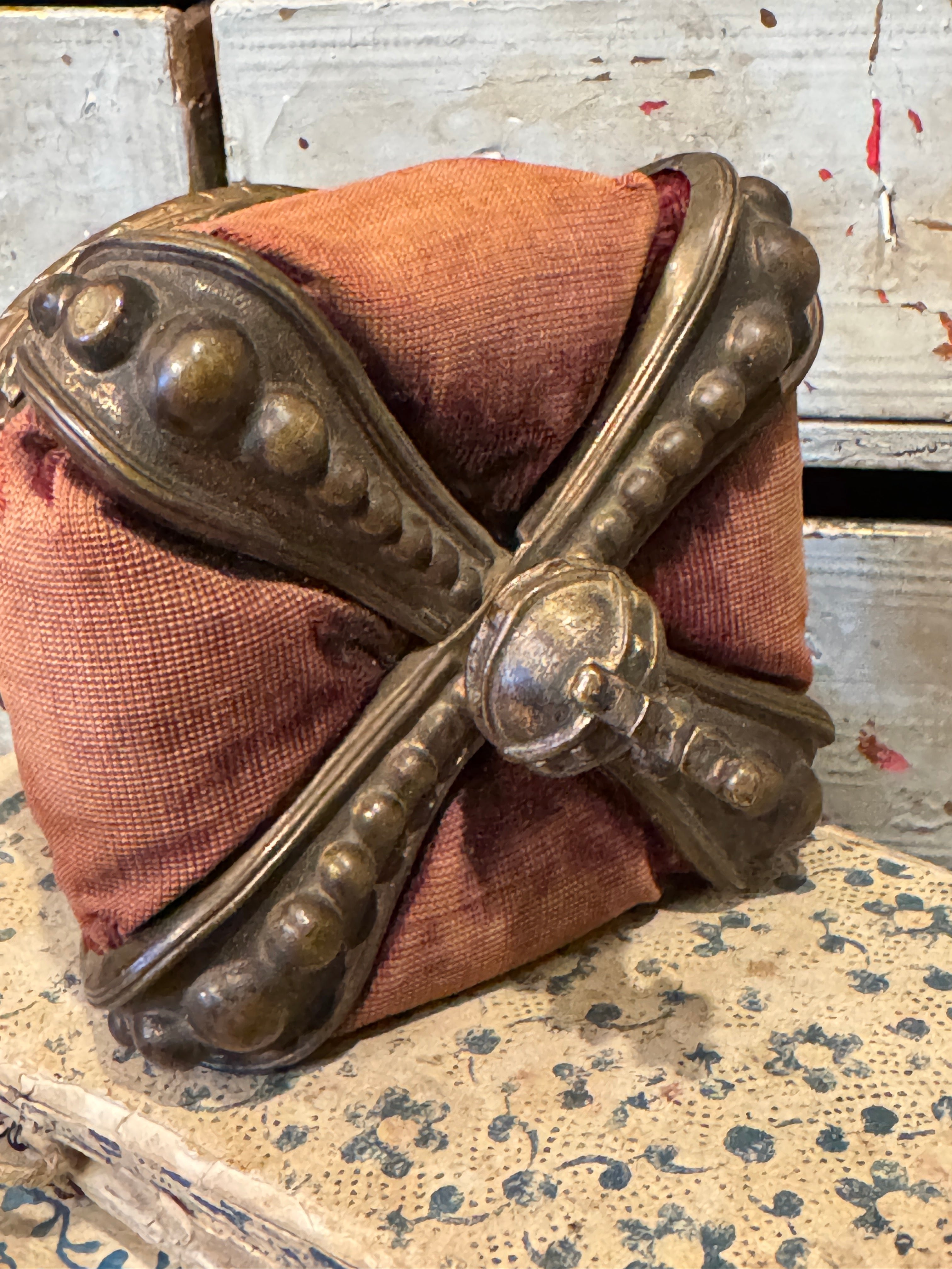 RARE Antique French Crown Relic Holder