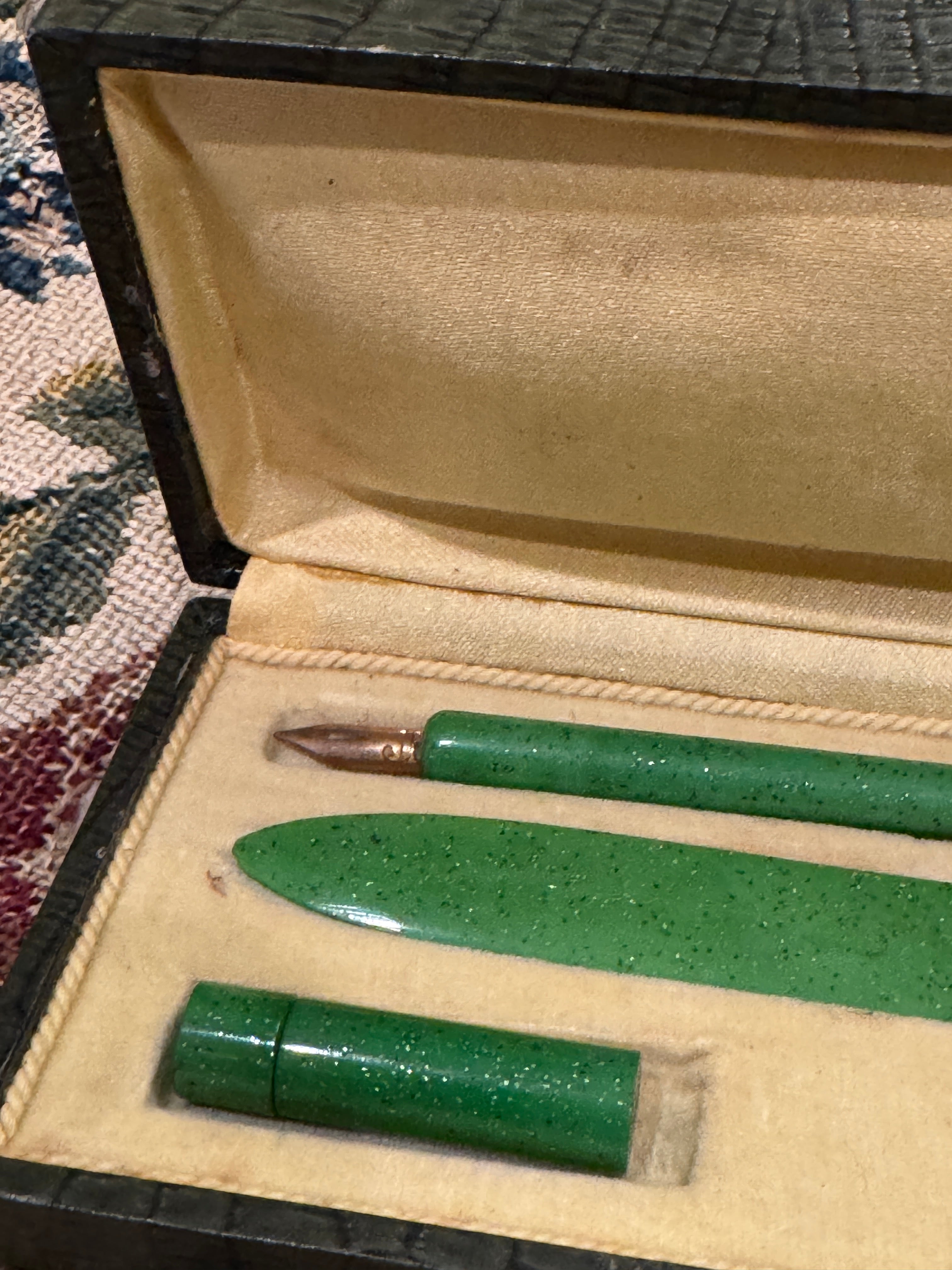 French Art Deco 1920s Writing Desk Set
