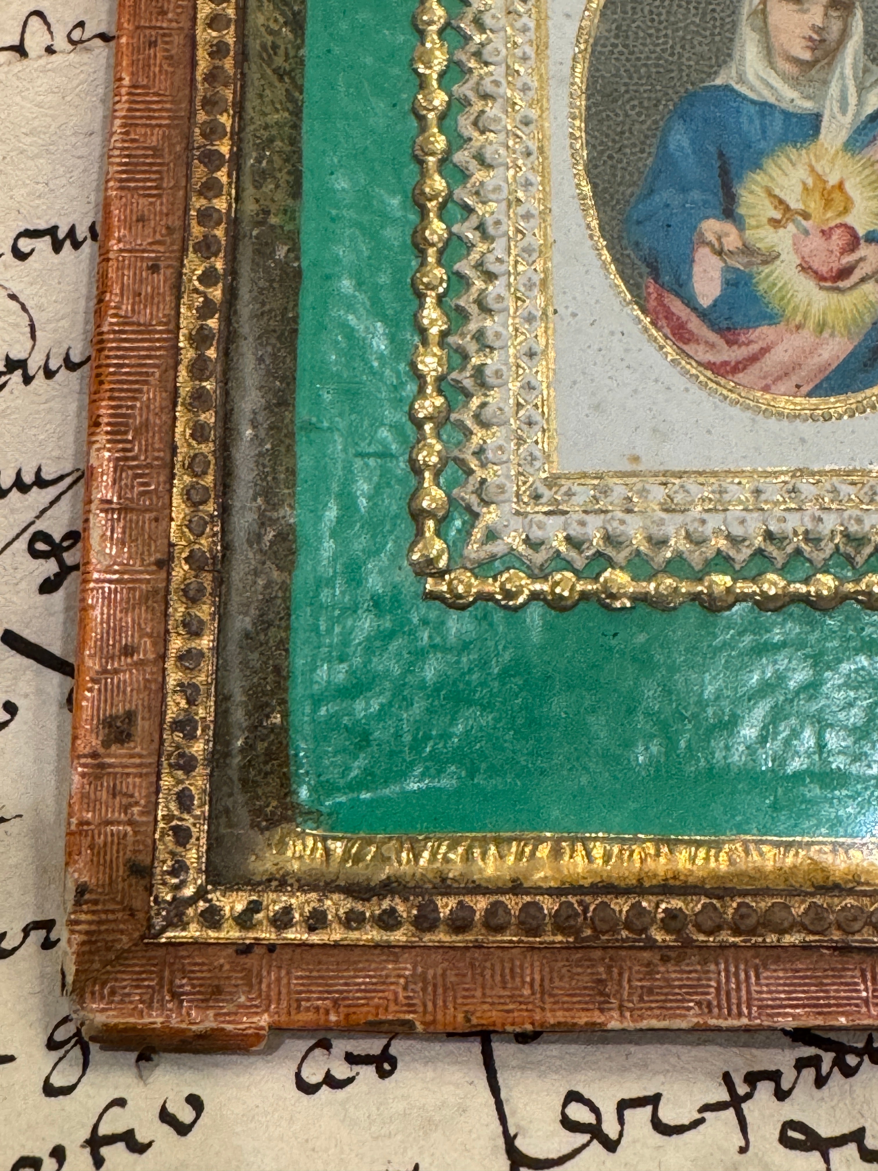 Antique 1800s French Sacred Heart Relic