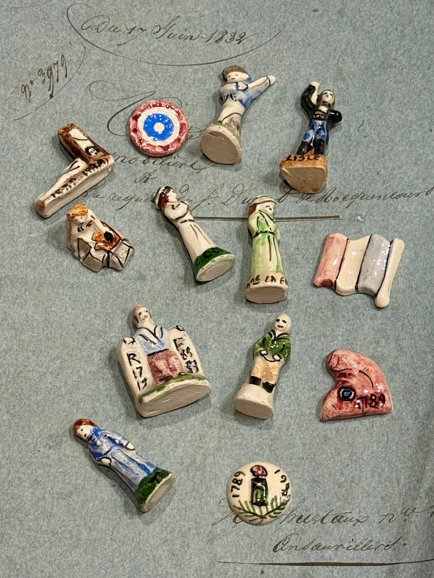 Commemorative Ceramic French Revolution Feve's - Set/13